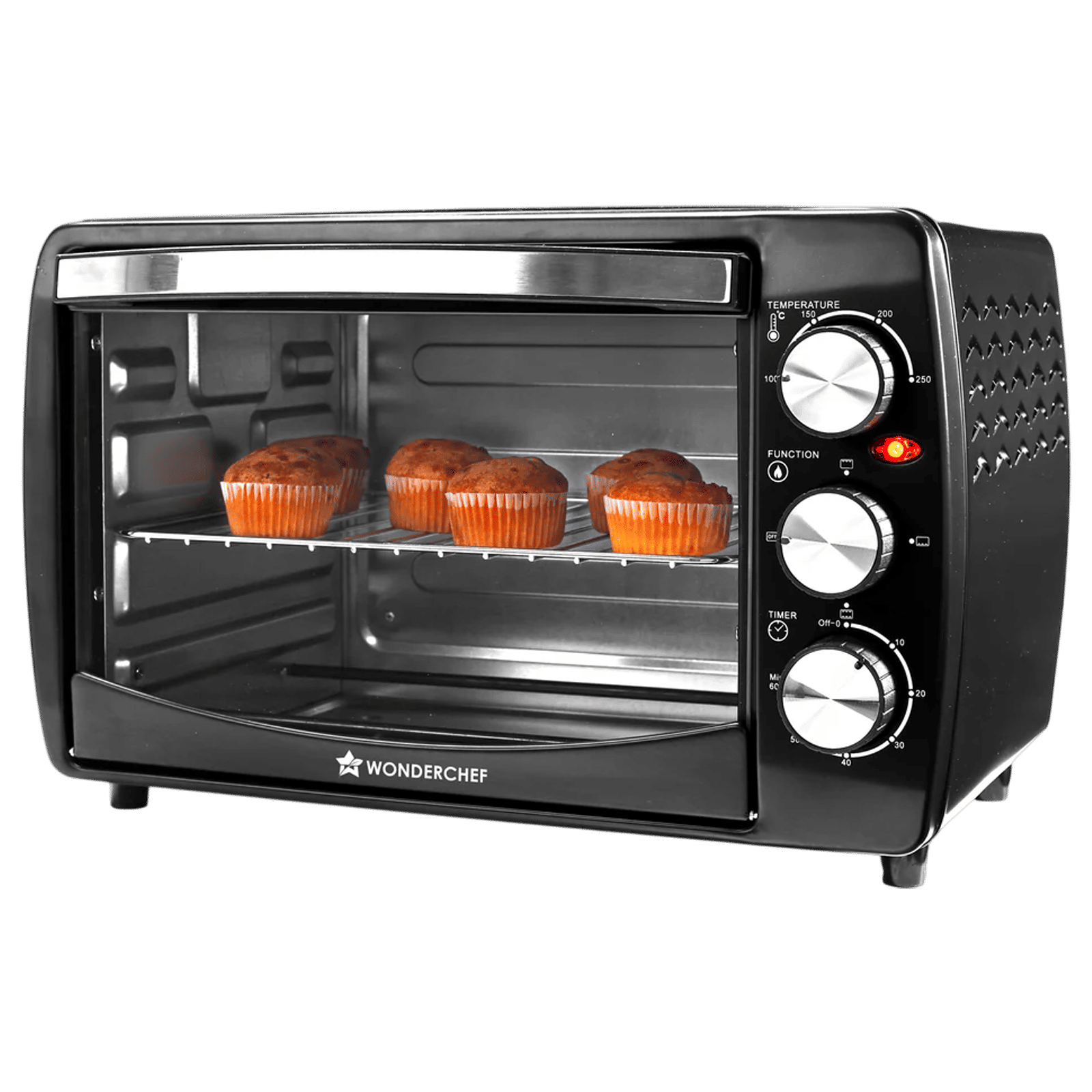 WONDERCHEF 19L Oven Toaster Grill with Customised Time & Temperature Control (63155033, Black)