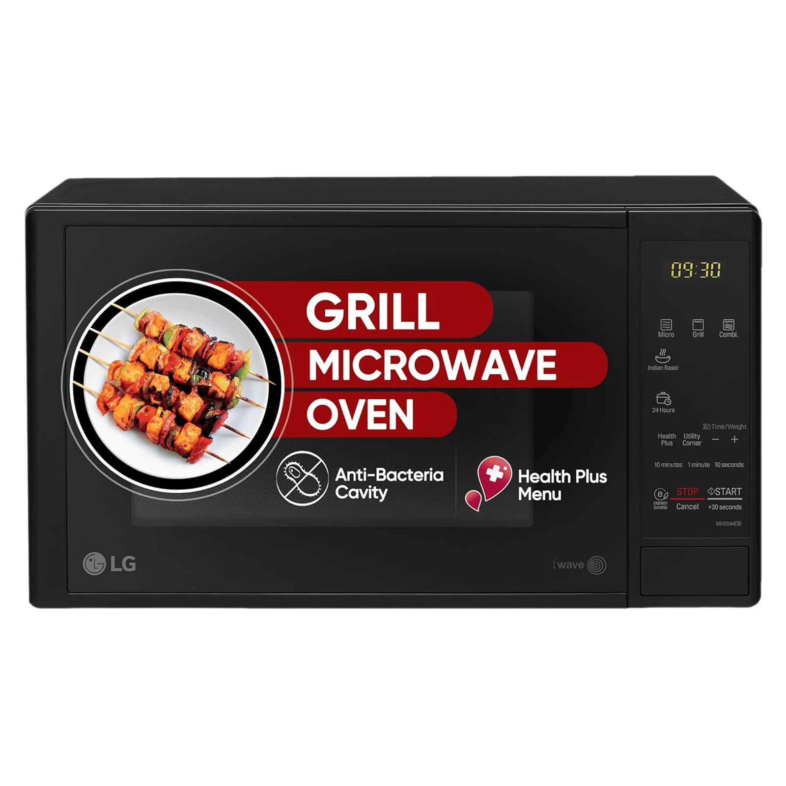 LG 20L Grill Microwave with i-Wave Technology (MH2044DB, Black)
