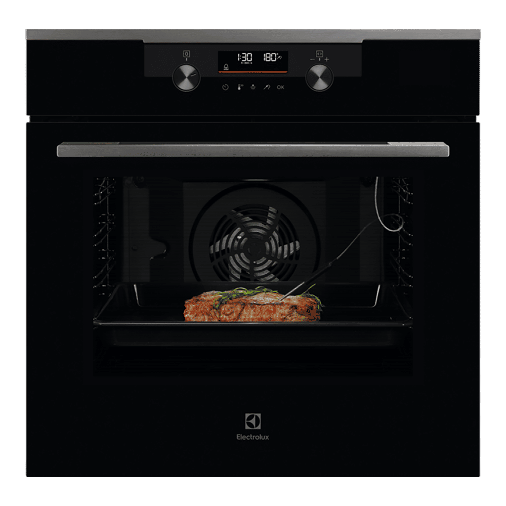 Electrolux 600 Series 72L 60cm Built-in Oven with 9 Functions (KODDP77H, Pure Black)