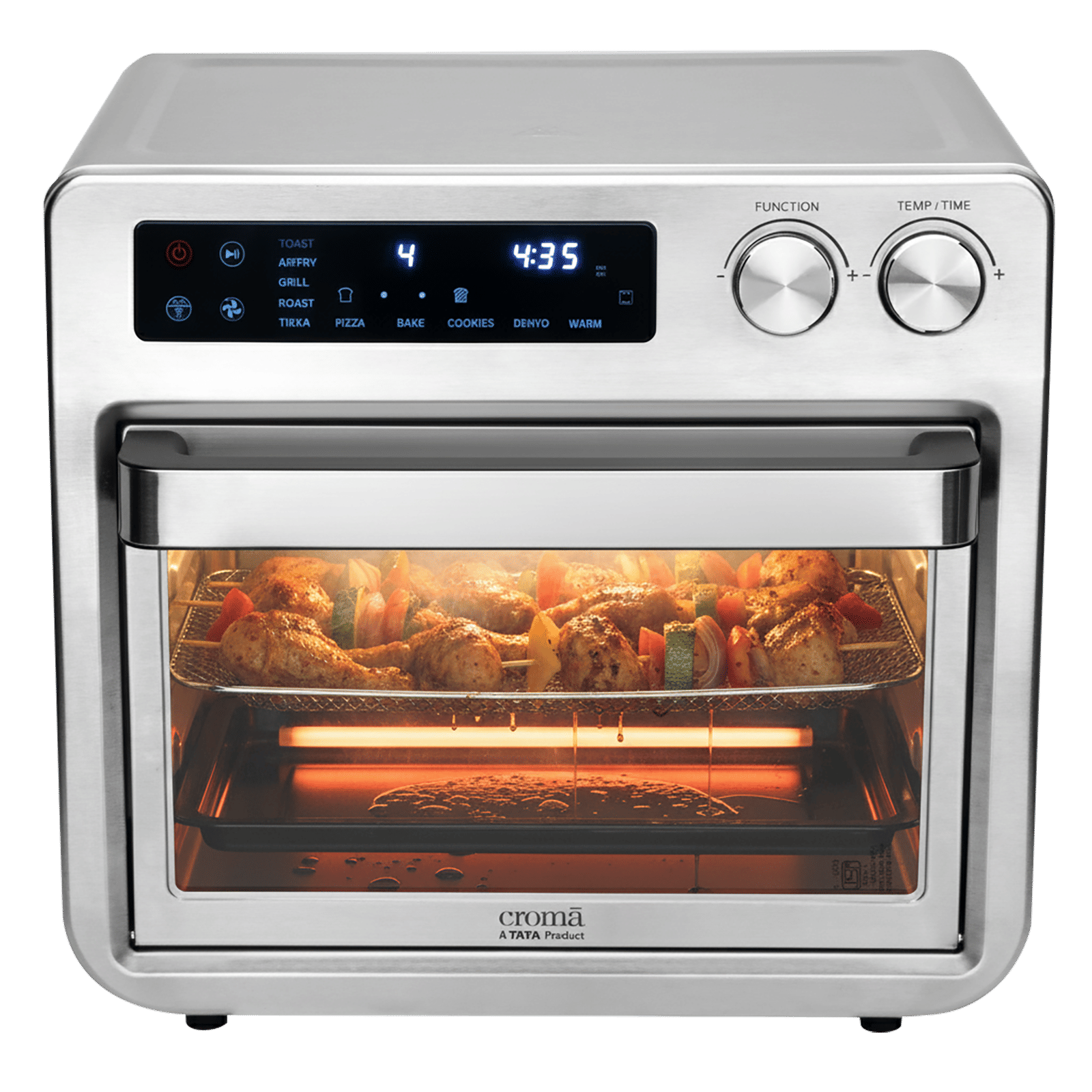 Croma AO6870 25L Oven Toaster Grill with 10 Preset Menus (CRSO25LOGA347570, Black)