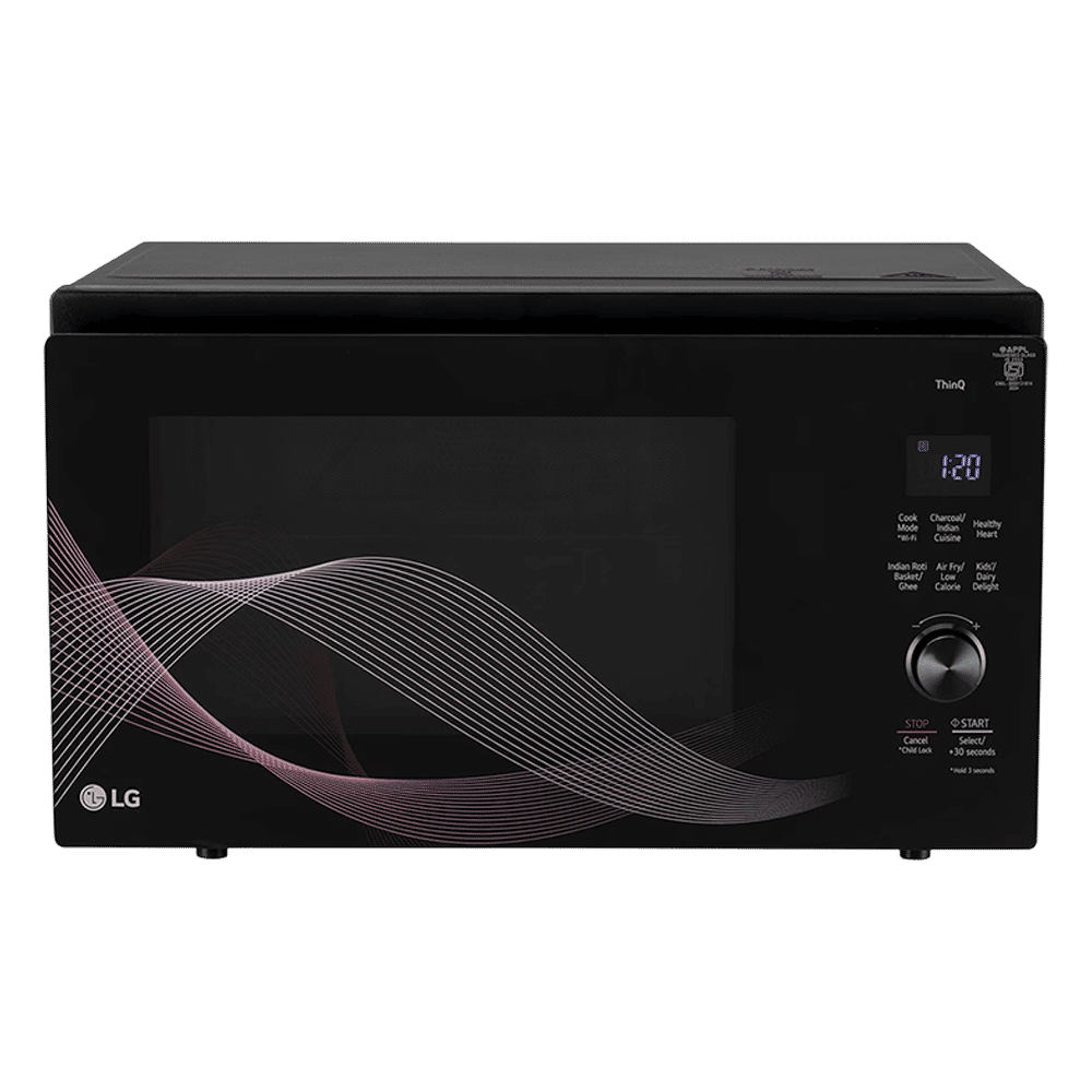 LG 32L Charcoal Convection Microwave Oven with Air Fry Technology (Black)