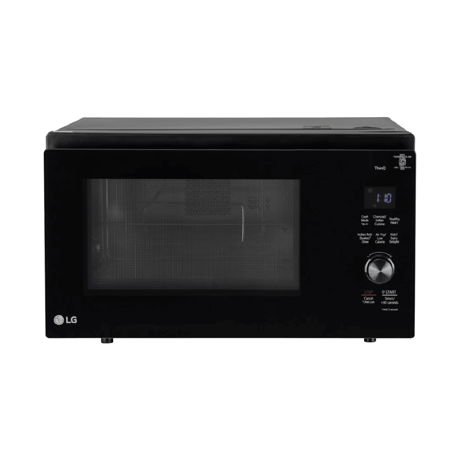 LG 32L Smart Charcoal Convection Microwave with Air Fry (MJEN326ULWF, Black)