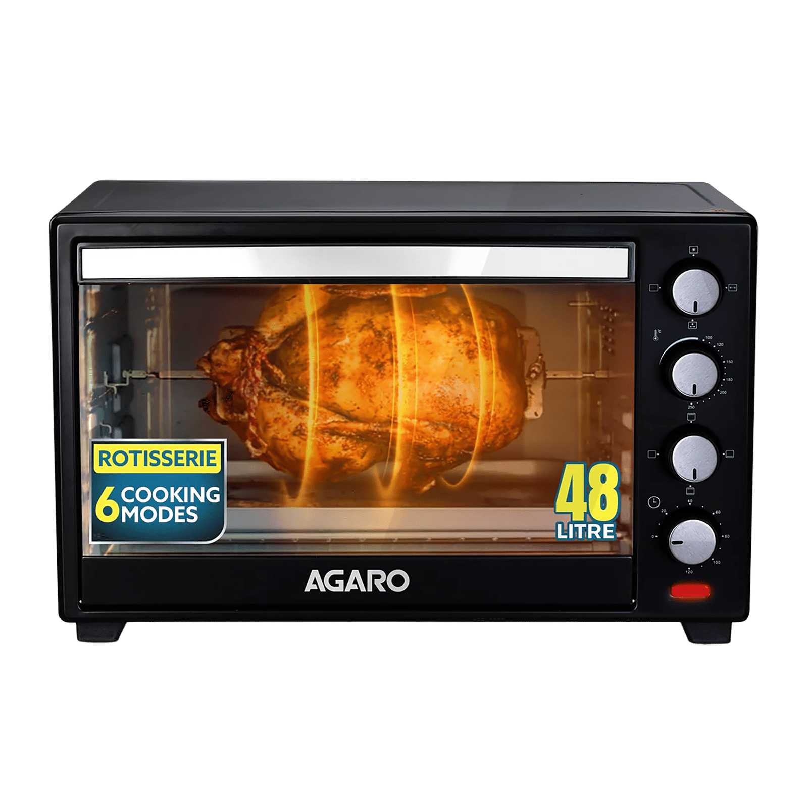 Agaro Marvel 48L Oven Toaster Grill with Motorised Rotisserie (Black)
