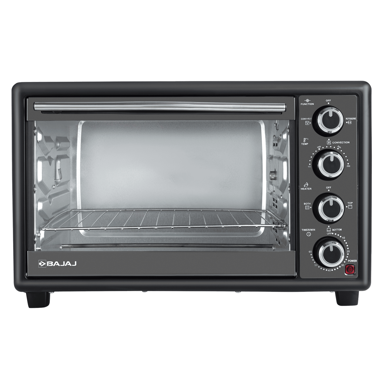 BAJAJ 3000 TM 30L Oven Toaster Grill with Motorized Rotisserie (Black)
