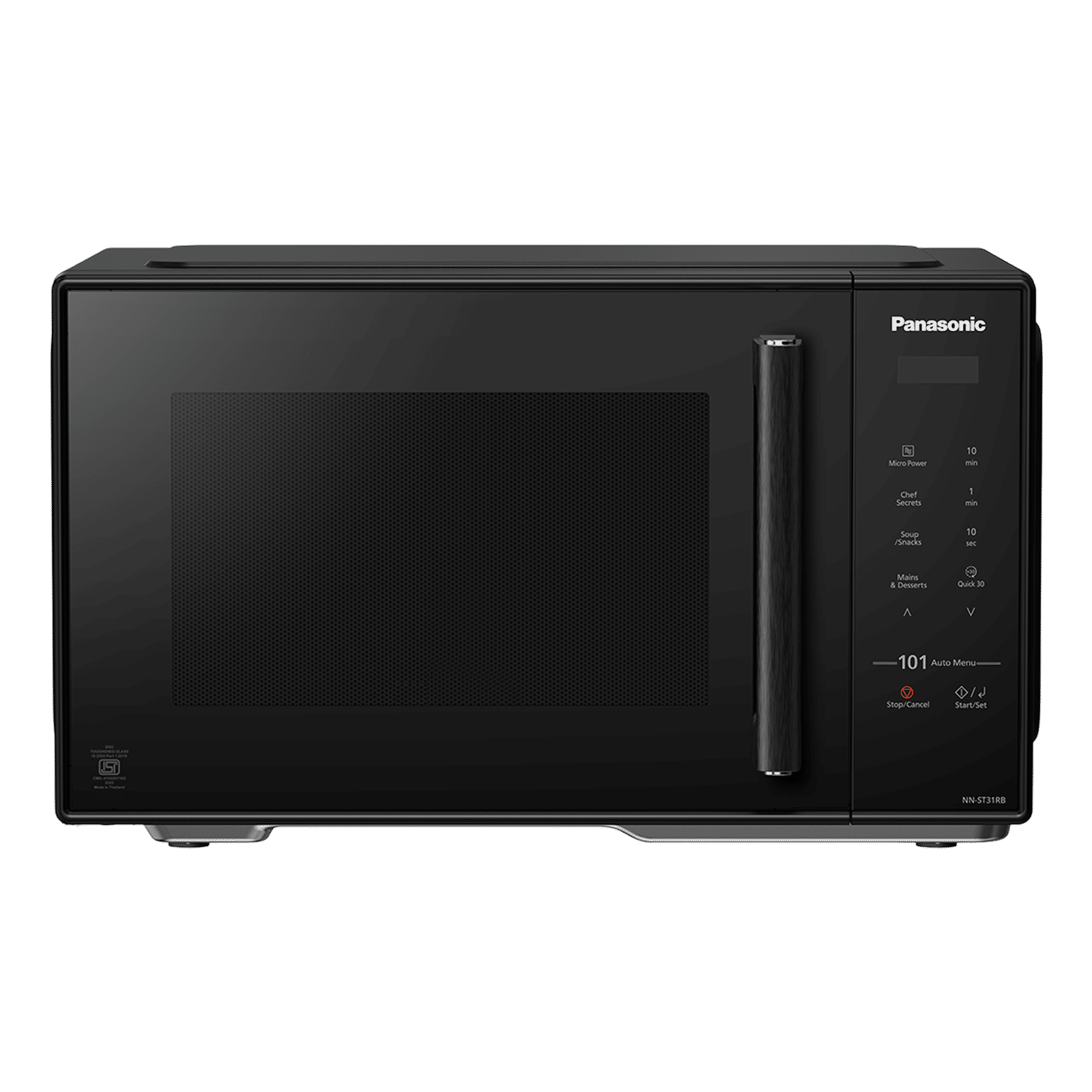 Panasonic 25L Solo Microwave with 101 Autocook Menus (NN-ST31RBFDG, Black)