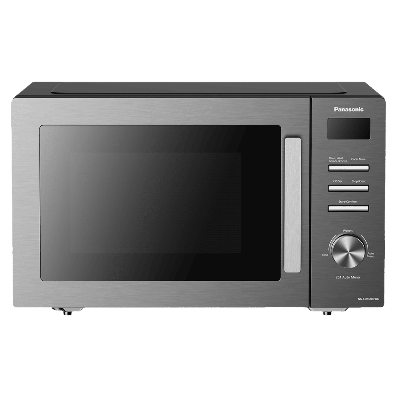 Panasonic 32L Convection Microwave with 251 Autocook Menus (NN-CD85RBFDG, Steel Grey)
