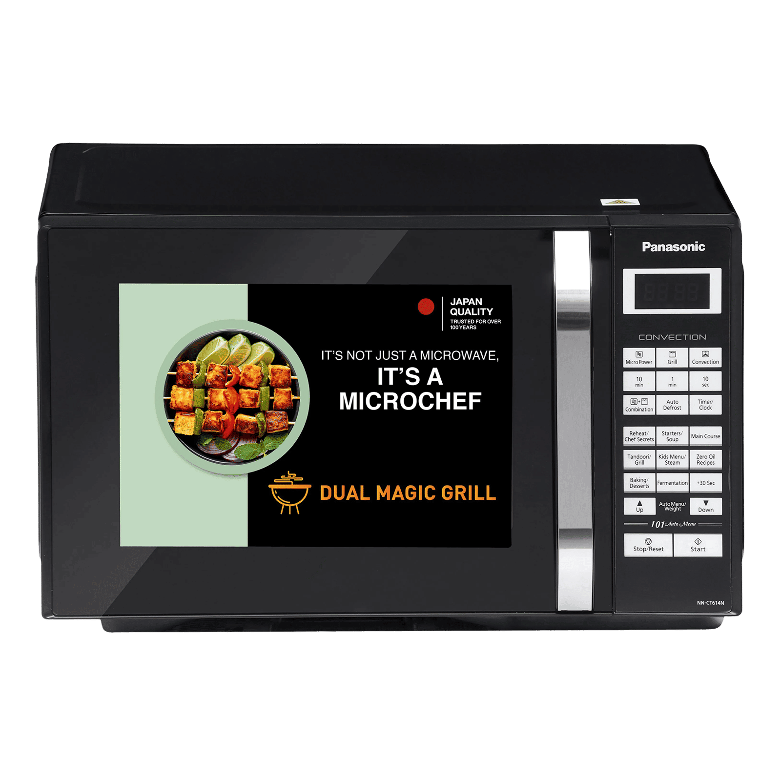 Panasonic 29L Convection Microwave with Dual Magic Grill (NN-CT614NBFG, Black)