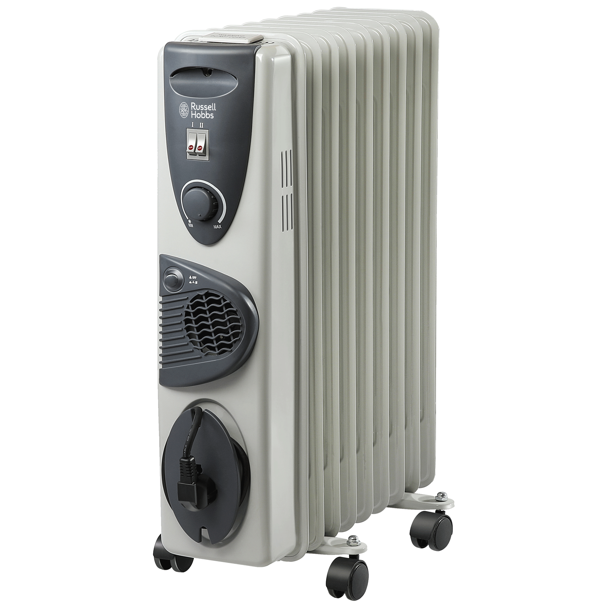 Russell Hobbs ROR09 2000W Oil Filled Radiator Room Heater with 9 Fins (Anti Tilt Protection