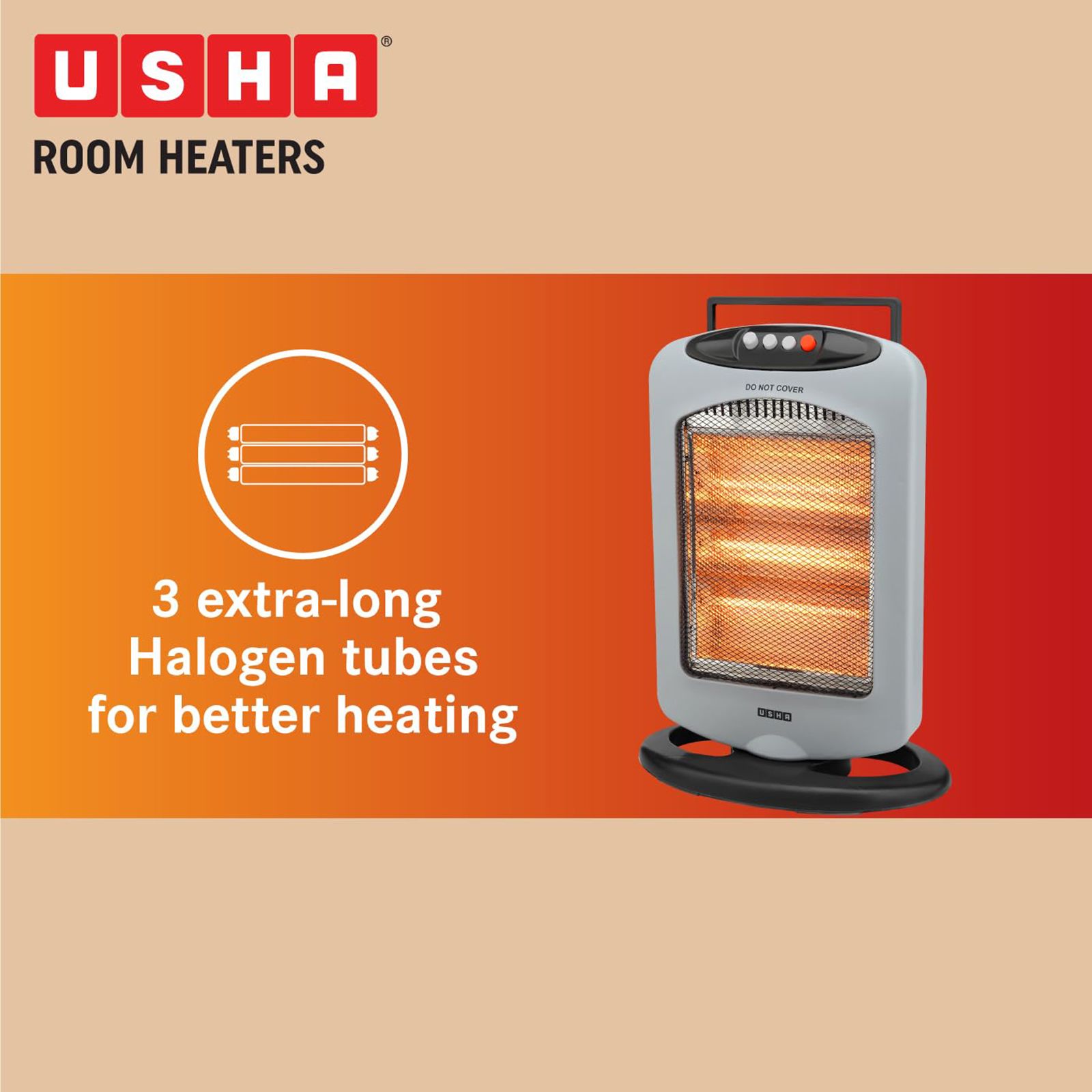 Buy USHA HH 4003 1200W Halogen Room Heater with Automatic