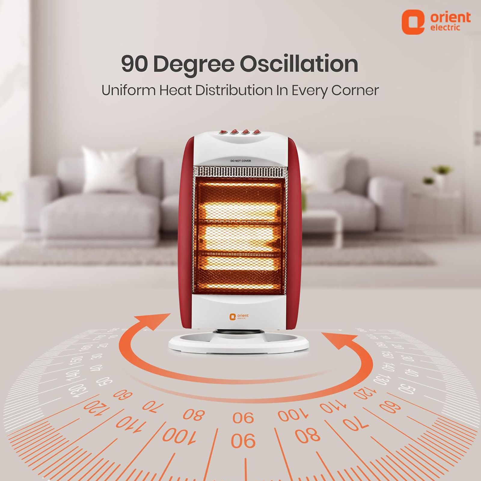 Halogen Rum Heater 1200W Stainless Steel BAJAJ RH3H HALOGEN THREE