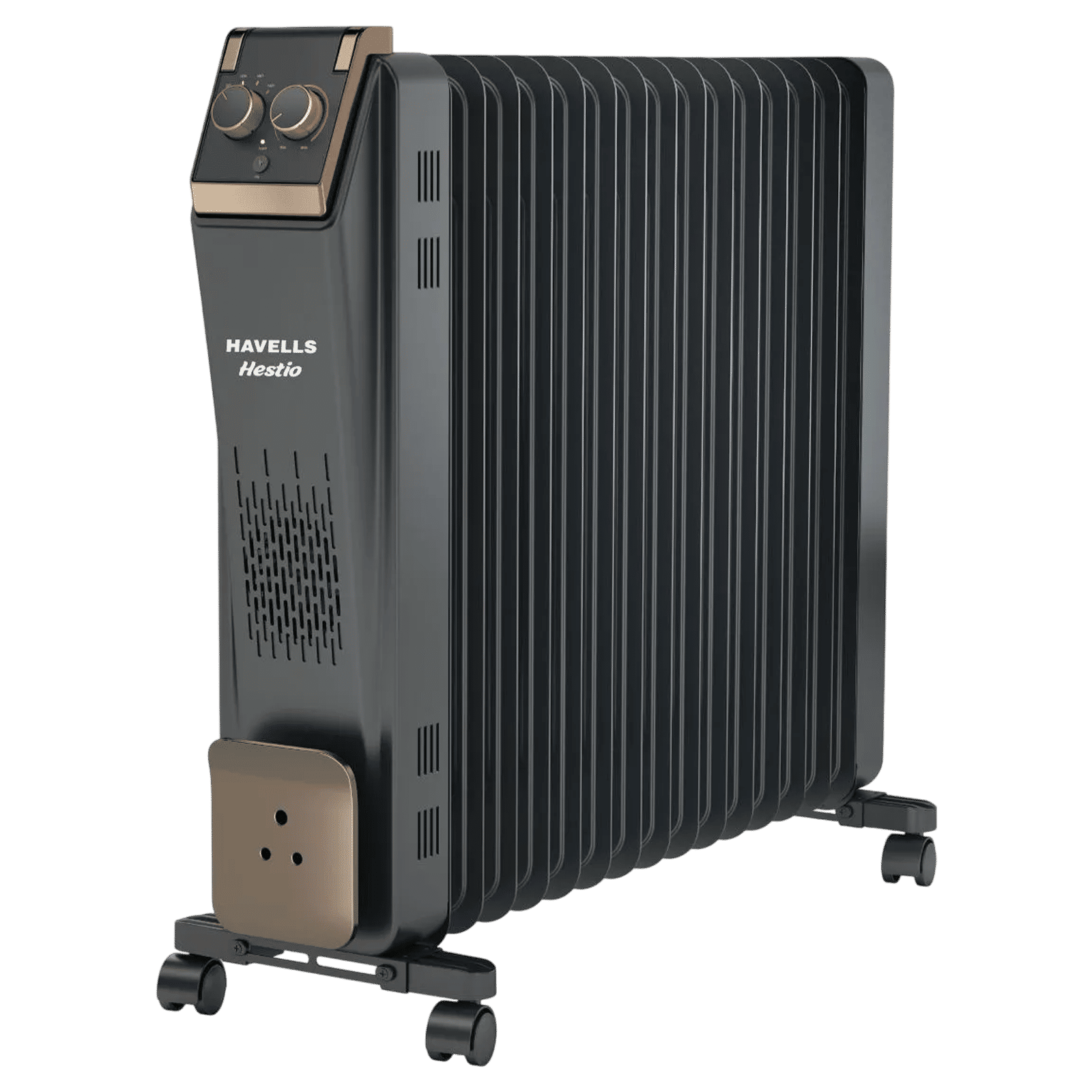 HAVELLS Hestio 2900W PTC Oil Filled Radiator Room Heater with 15 Straight Fins (Thermostatic Heat Control