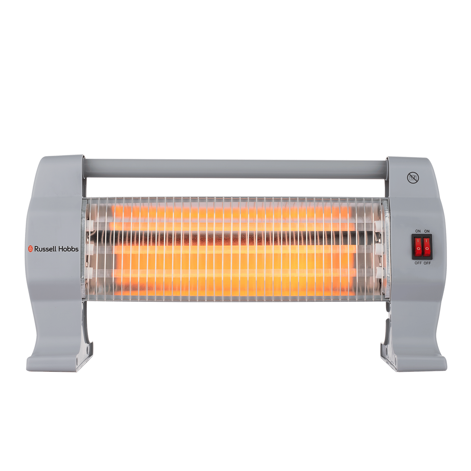 Russell Hobbs HeatLine 1200W Quartz Room Heater with 3 Heating Modes (Triple Quartz Tubes, Grey)