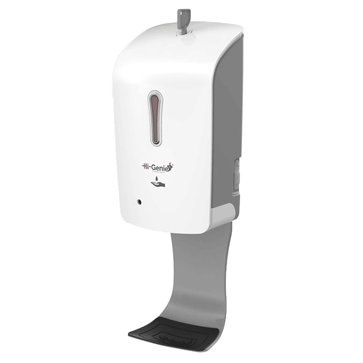 Hi-Genie Bulge Battery Powered Automatic Sanitizer Dispenser (Automatic Infrared Sensor, HG-003, White/Grey)