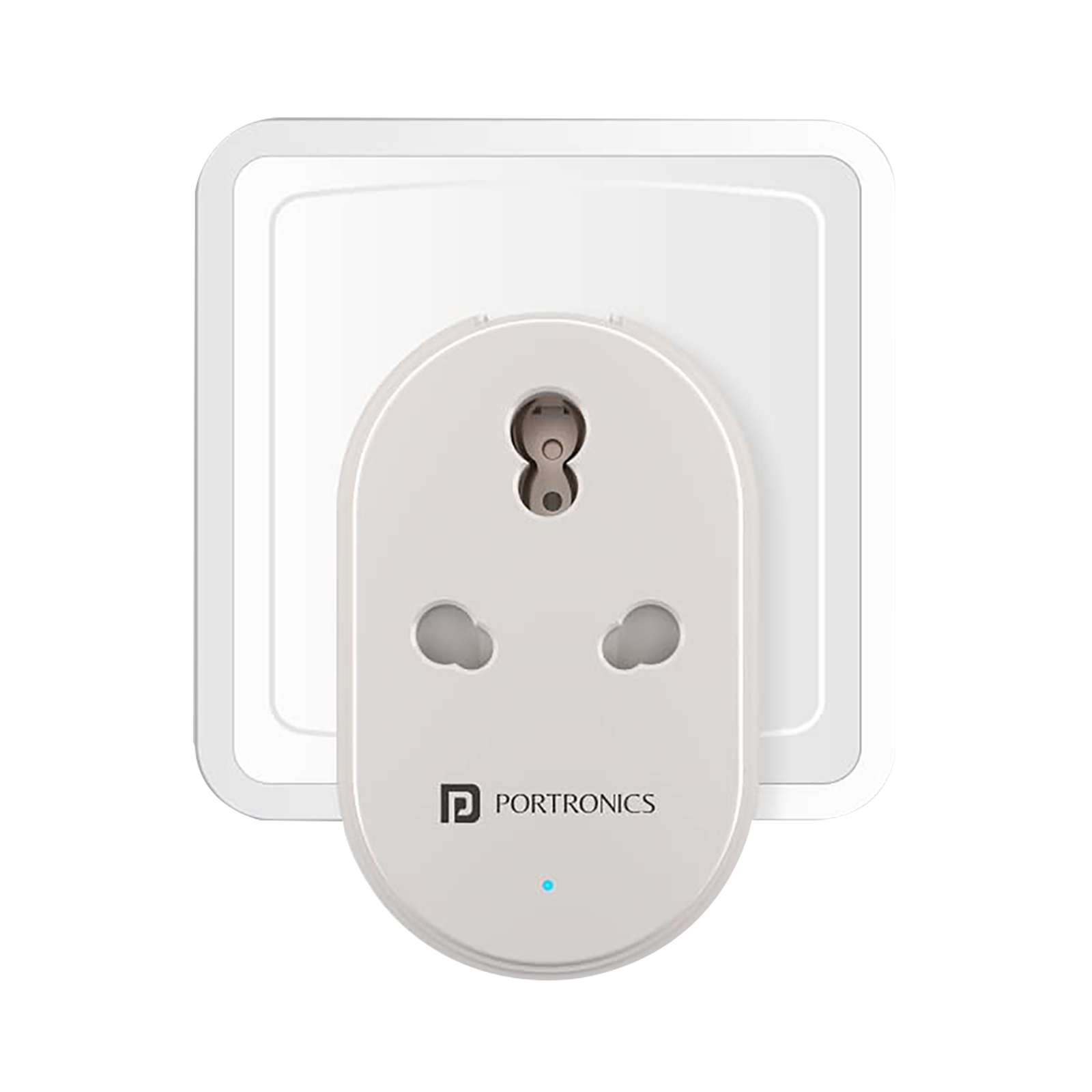 PORTRONICS Splug 16 Alexa and Google Assistant Supported Smart Plug For Home Appliances (Fire-Resistant, POR 1475, White)