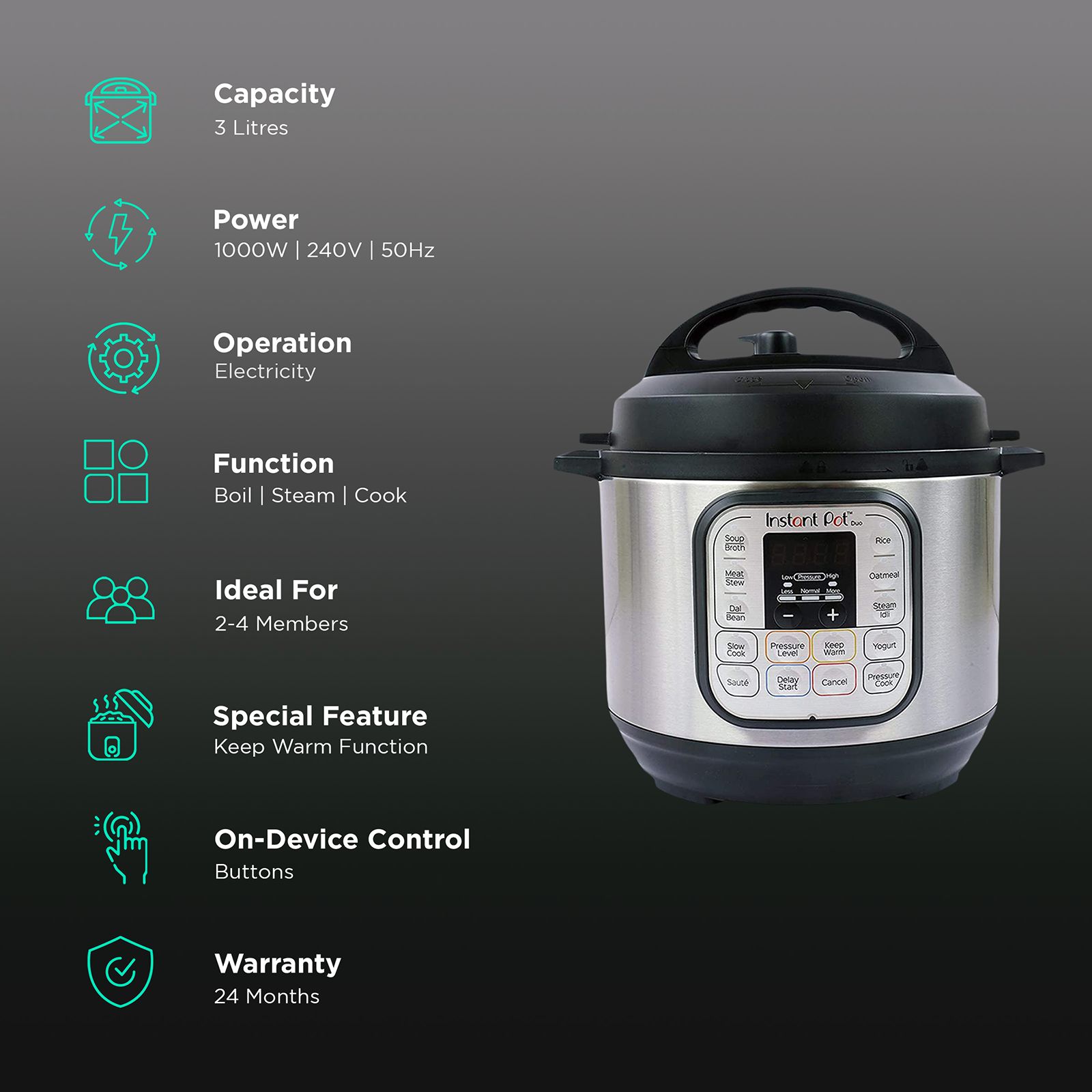 Buy Instant Pot Duo Litre Electric Multi Cooker with Detachable
