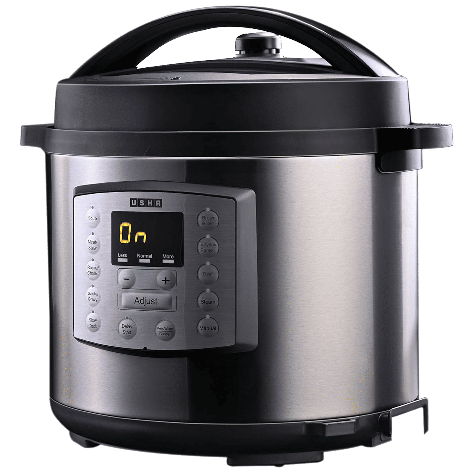 USHA iChef 6 Litre Electric Pressure Cooker with 10 Indian Preset Menu (Black) USHA iChef 6 Litre Electric Pressure Cooker with 10 Indian Preset Menu (Black)