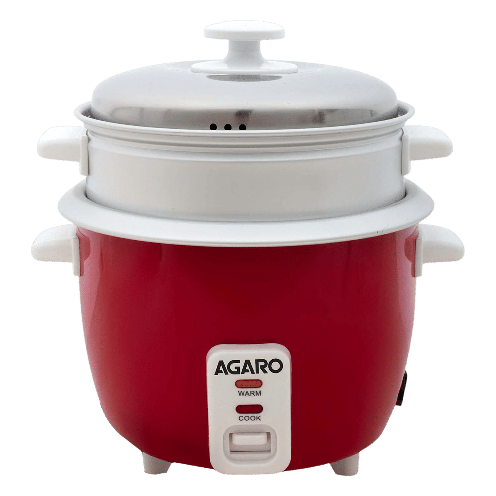 AGARO Elegant 1 Litre Electric Rice Cooker with Keep Warm Function (Red)
