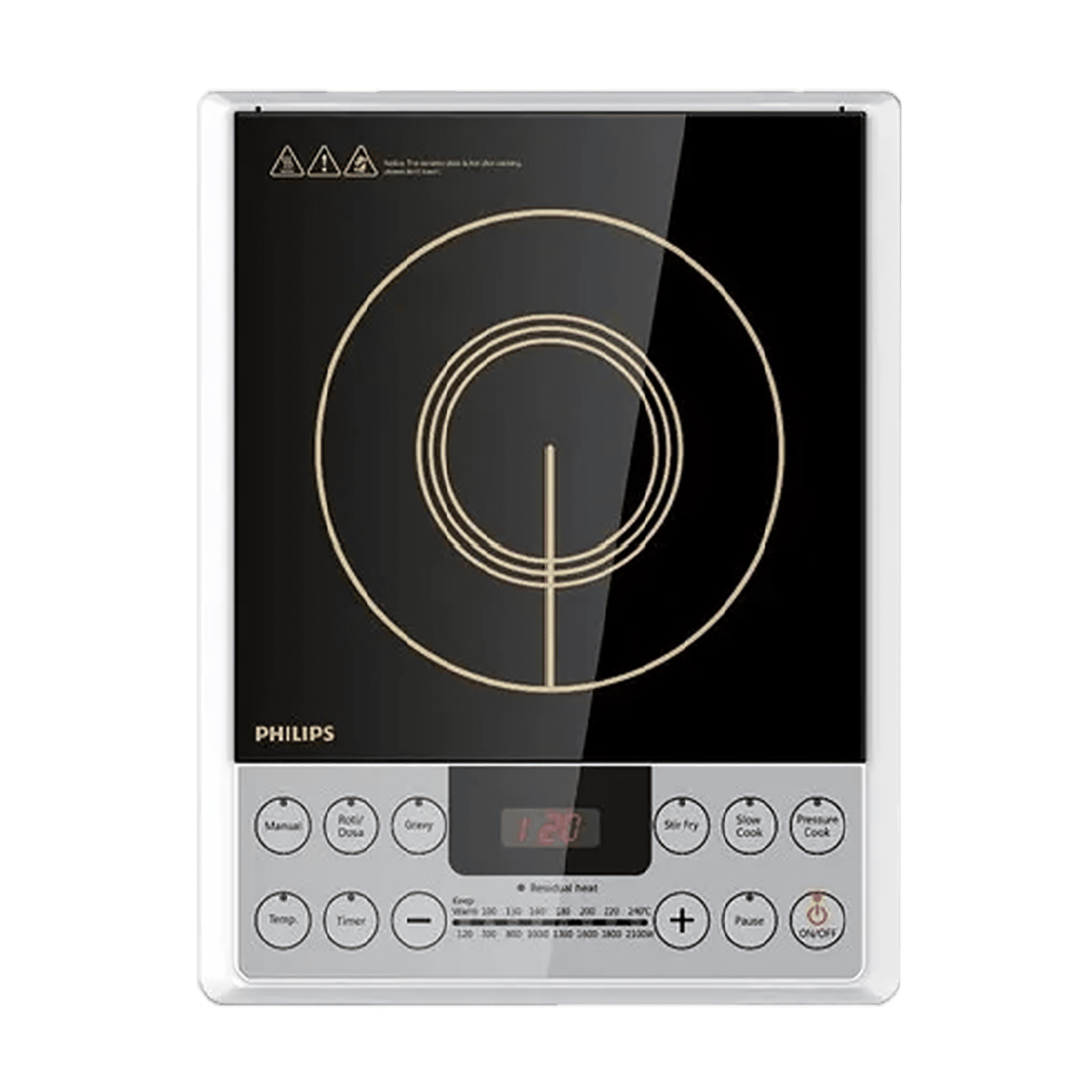 PHILIPS Daily Collection 2100W Induction Cooktop with 8 Power Settings