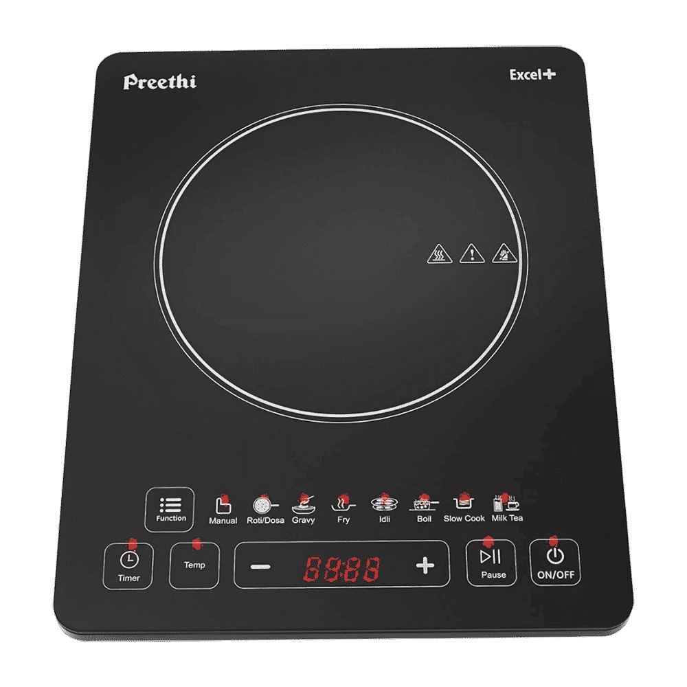 Preethi Excel Plus 117 1600W Induction Cooktop with 7 Preset Menus