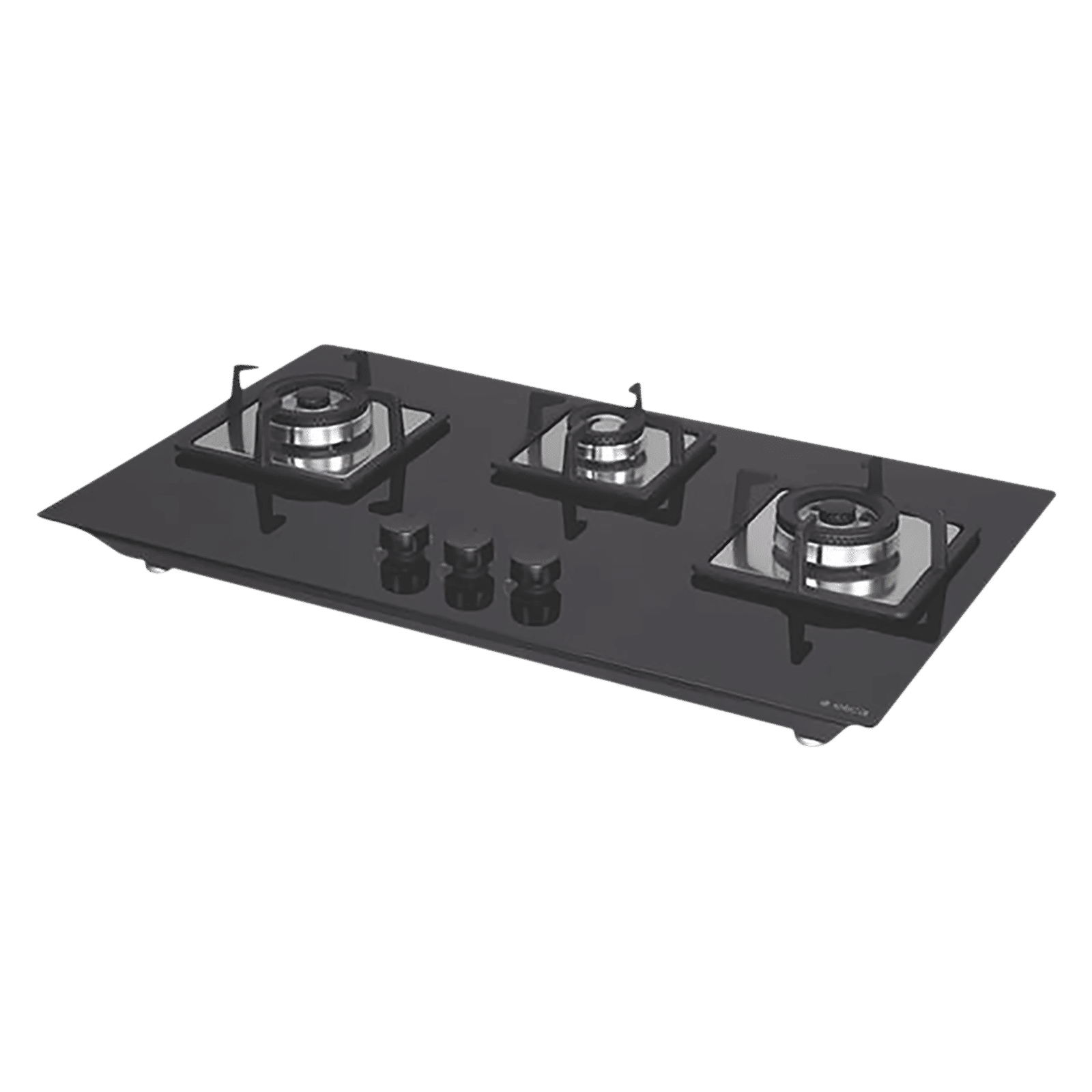 Elica FLEXI AB HCT 375 DX Glass Top 3 Burner Automatic Electric Hob (Cast Iron Grid, Black)