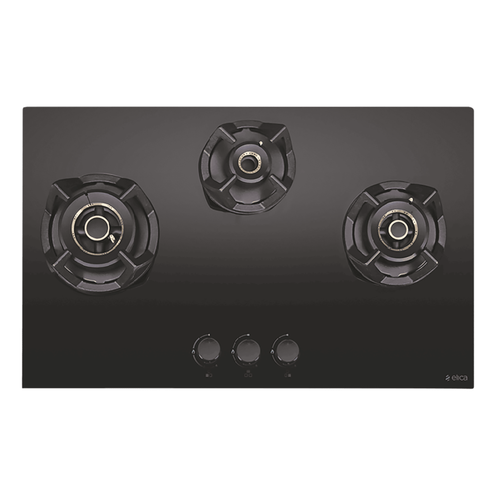 Elica CLASSIC AB MFC 3B 75 MT Glass Top 3 Burner Automatic Electric Hob (Multi Flame Control, Black)