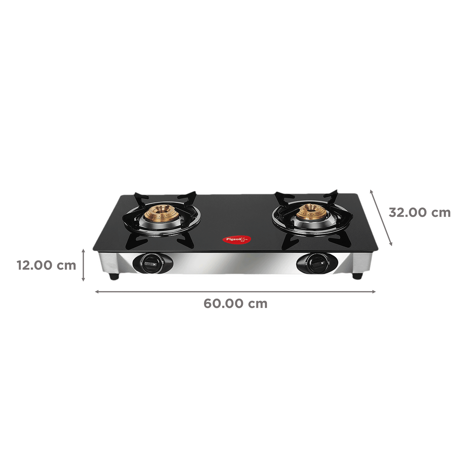 Buy Pigeon Ayush Toughened Glass Top Burner Manual Gas Stove