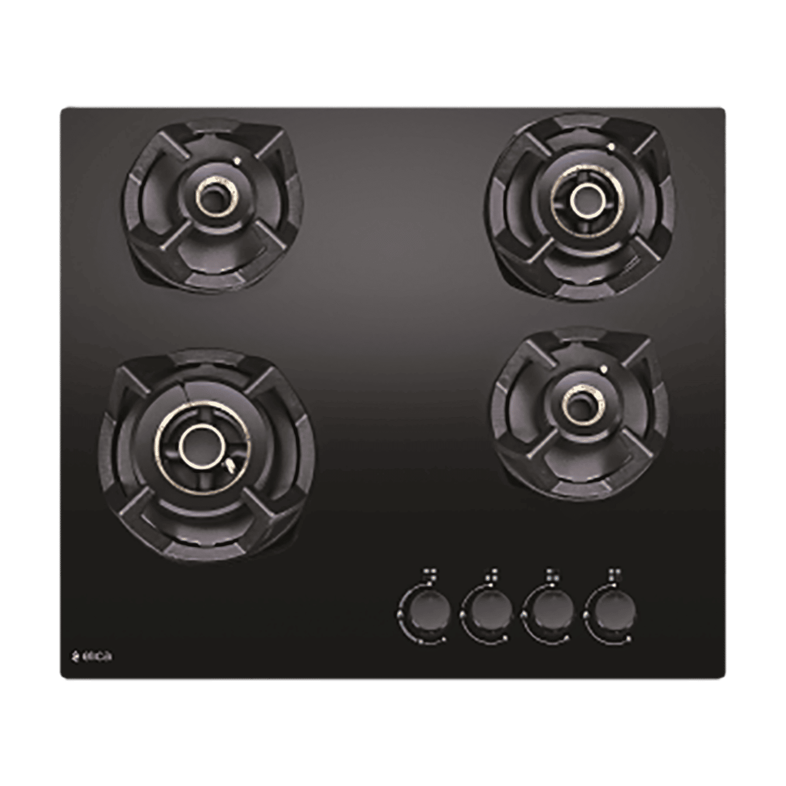 Elica CLASSIC FLEXI AB MFC 4B 60 MT Glass Top 4 Burner Automatic Electric Hob (Cast Iron Grid, Black)