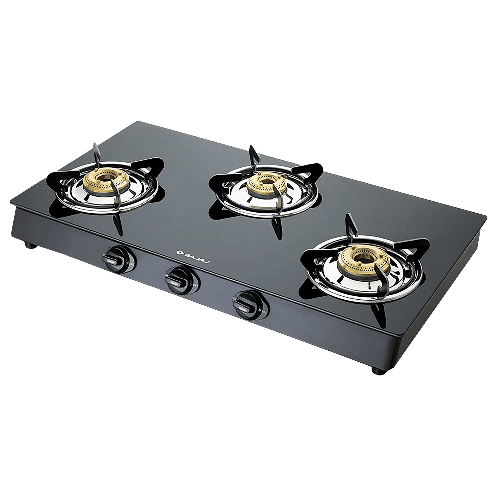 Buy BAJAJ 3BR GP6 Toughened Glass Top Burner Manual Gas Stove