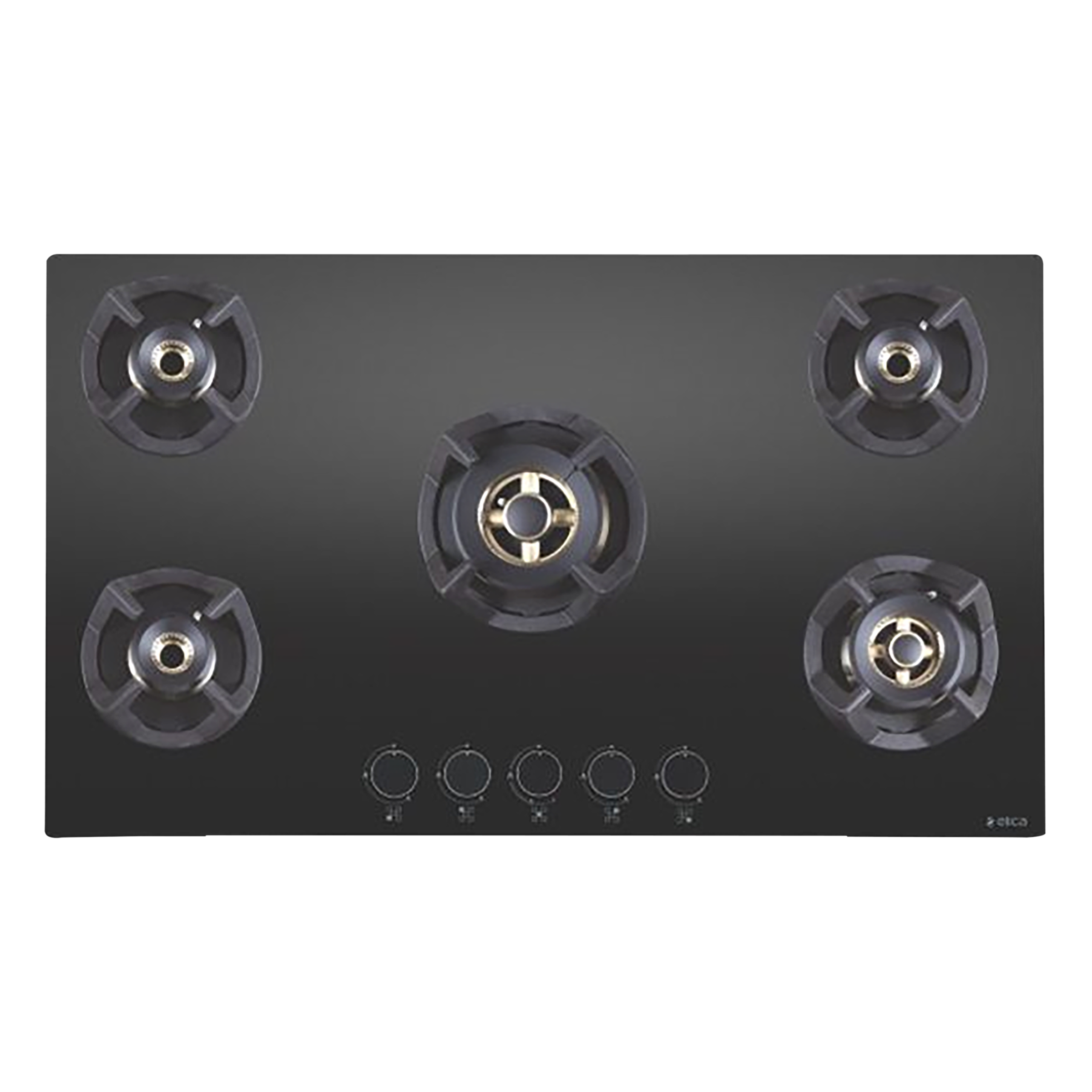 Elica CLASSIC FLEXI FB MFC 5B 90 MT FFD Glass Top 5 Burner Automatic Electric Hob (Flame Failure Device, Black)