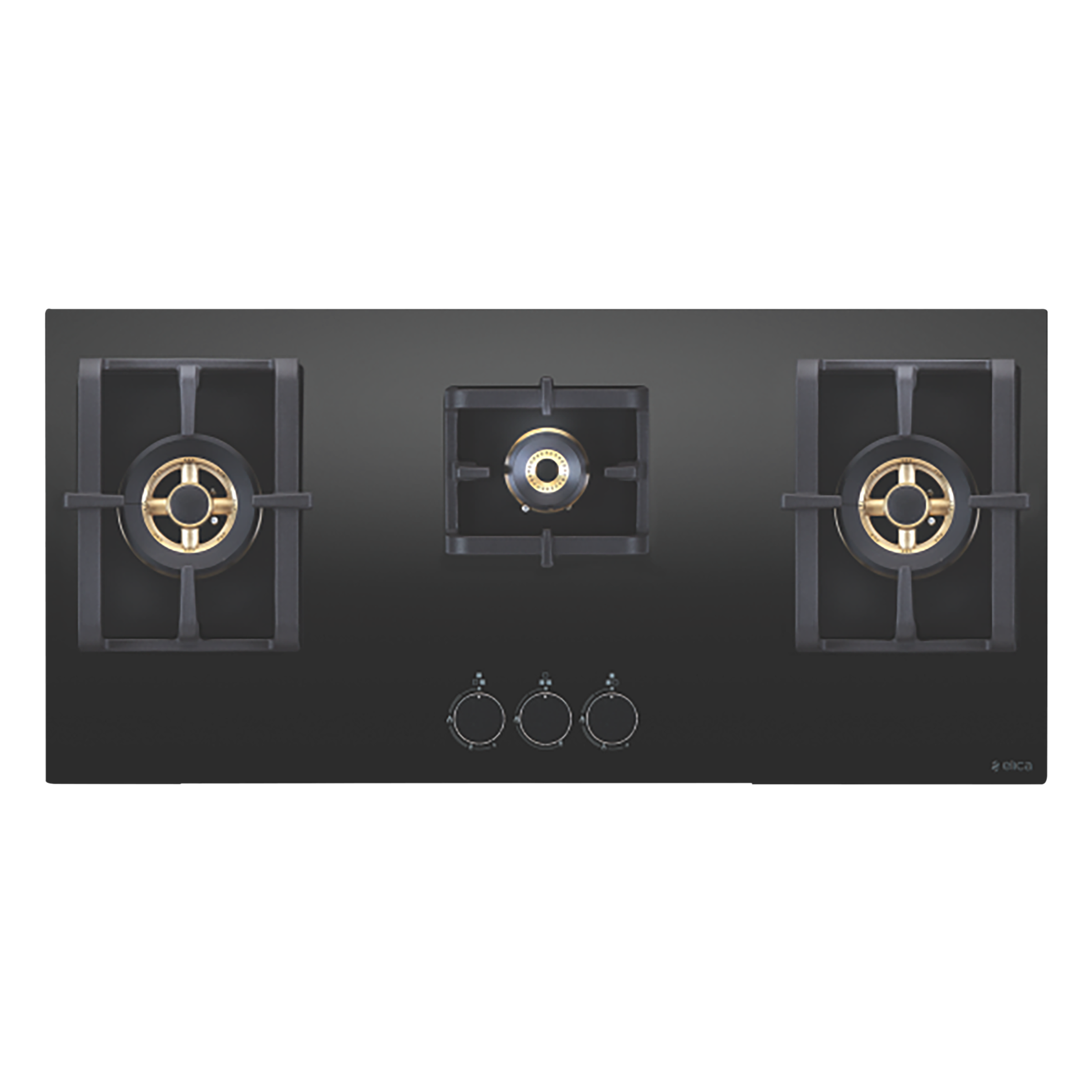 Elica PRO FB MFC 3B 90 DX FFD Glass Top 3 Burner Automatic Electric Hob (Round Metallic Knob, Black)