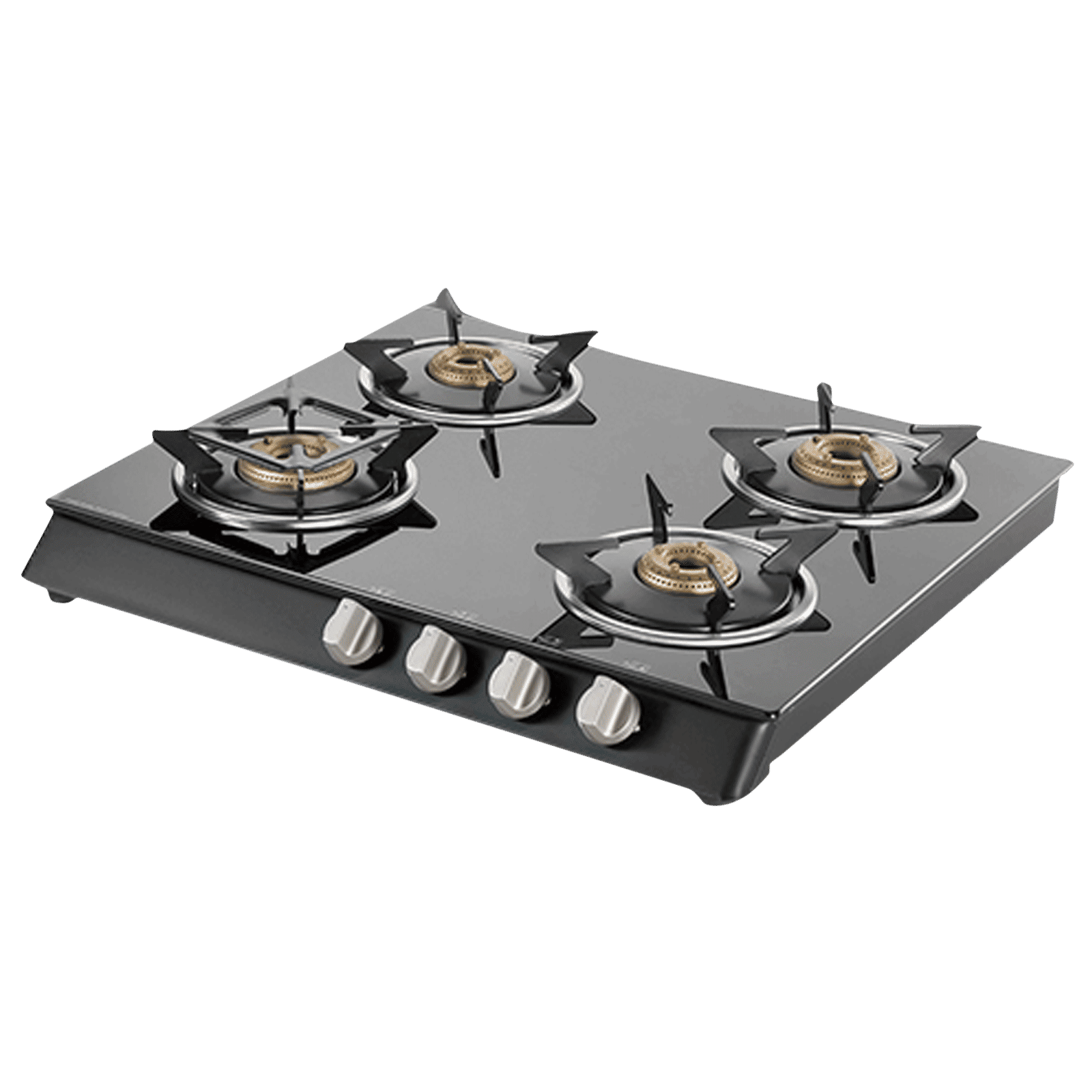 KAFF CTB584BAI Toughened Glass Top 4 Burner Automatic Gas Stove (Heavy Duty Pan Support, Black)