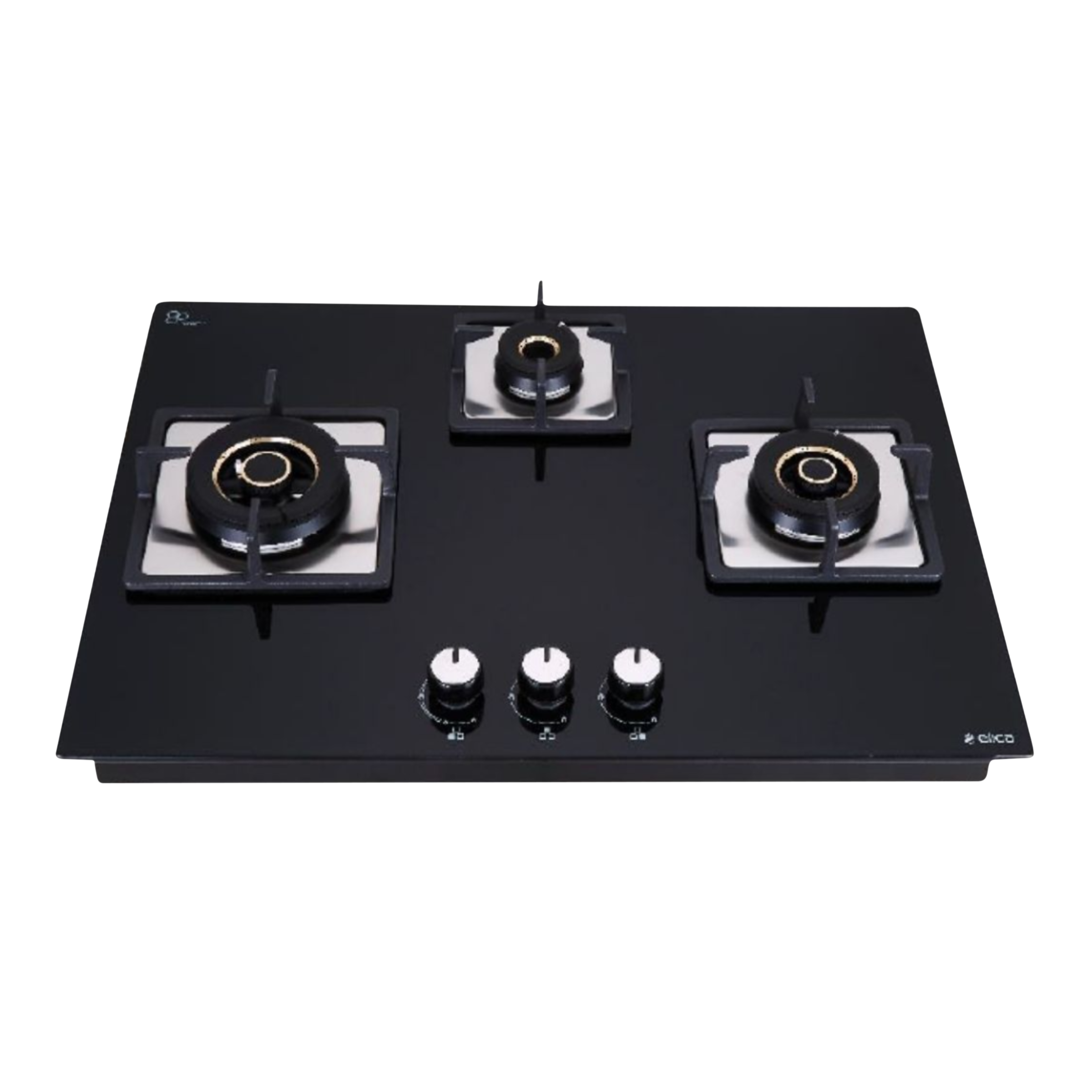 Elica FLEXI MFC AB 370 MT Toughened Glass Top 3 Burner Automatic Electric Hob (Cast Iron Grid, Black)