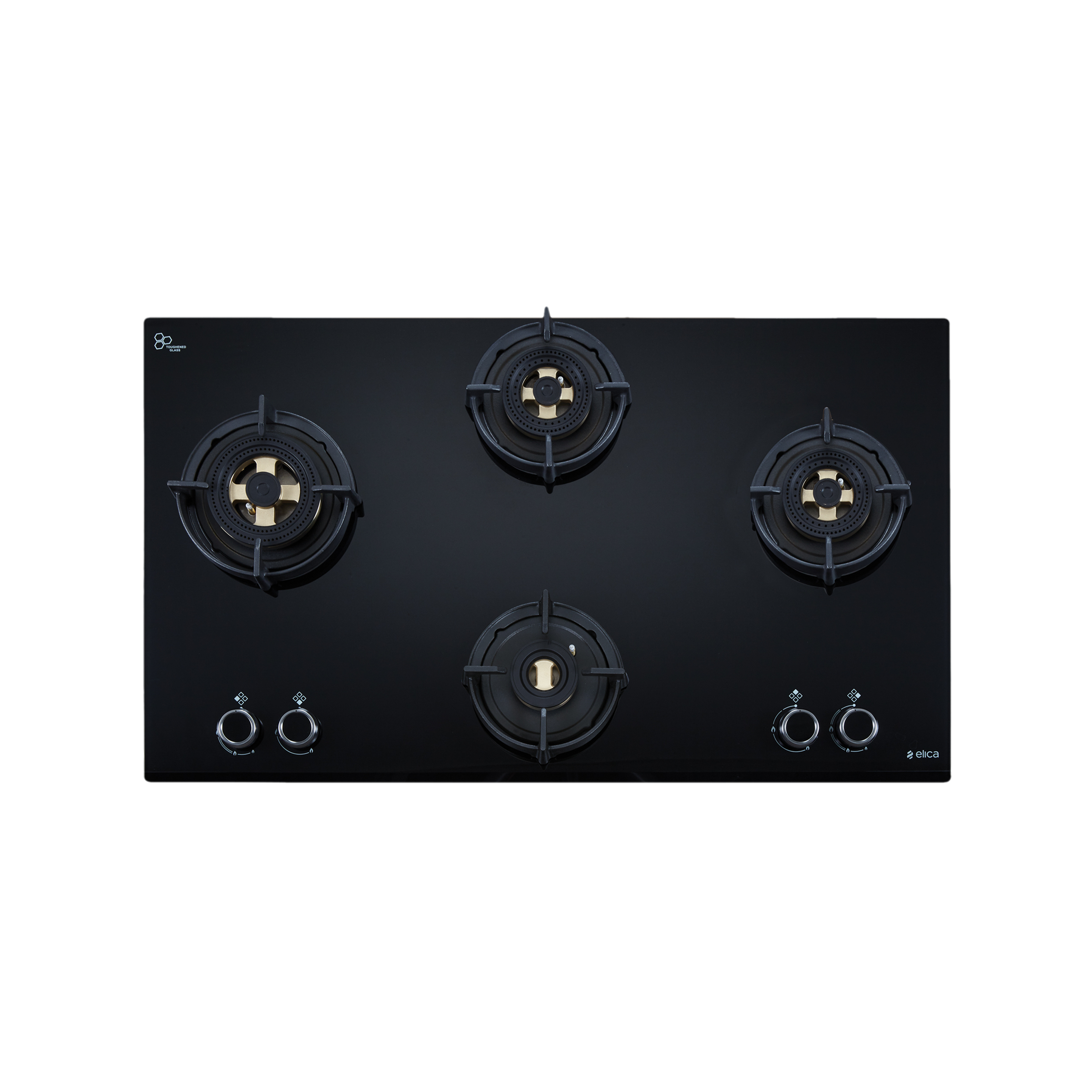 Elica DFS FB MFC 4B 91 FFD 4 Burner Automatic Hob (Multi Flame Control, Black)