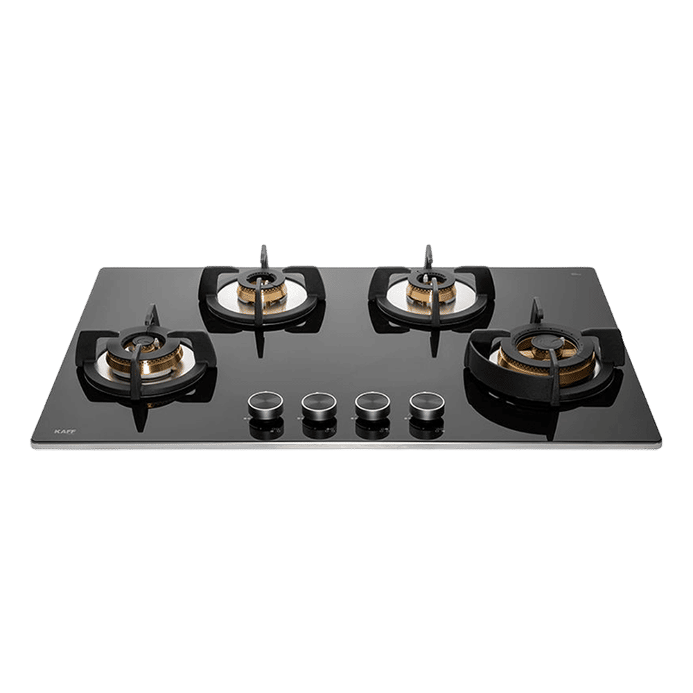 KAFF Bellini-F Tempered Glass Top 4 Burner Automatic Electric Hob (Flame Failure Device, Black)