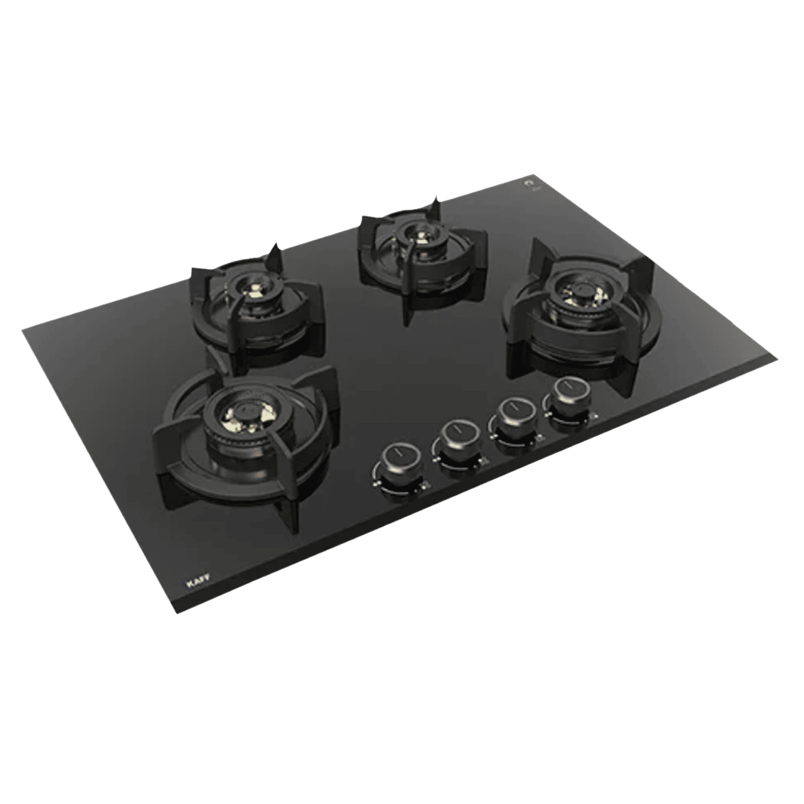 KAFF ASF 784 Tempered Glass Top 4 Burner Automatic Electric Hob (Flame Failure Device, Black)