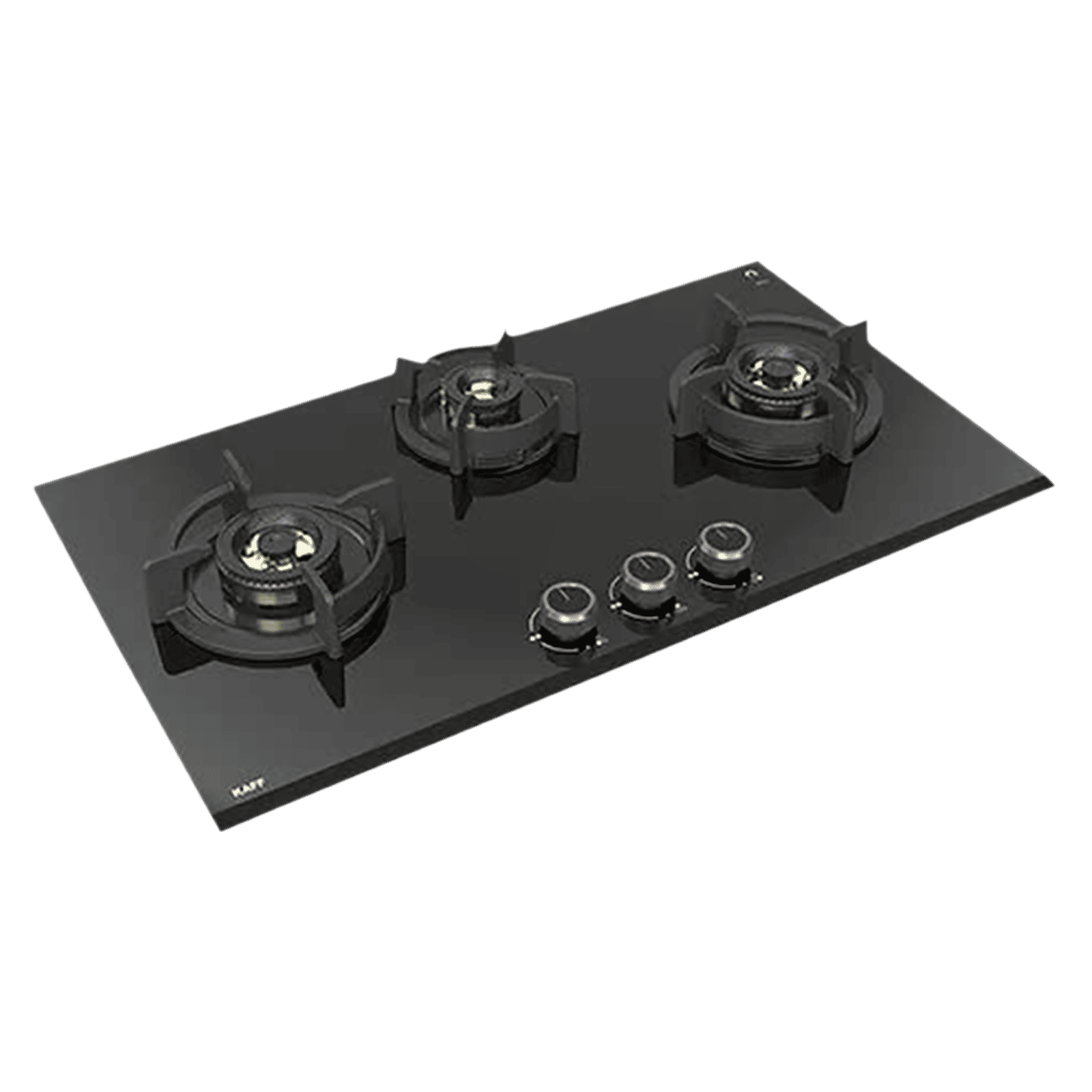 KAFF ASF 783 Tempered Glass Top 3 Burner Automatic Electric Hob (Flame Failure Device, Black)