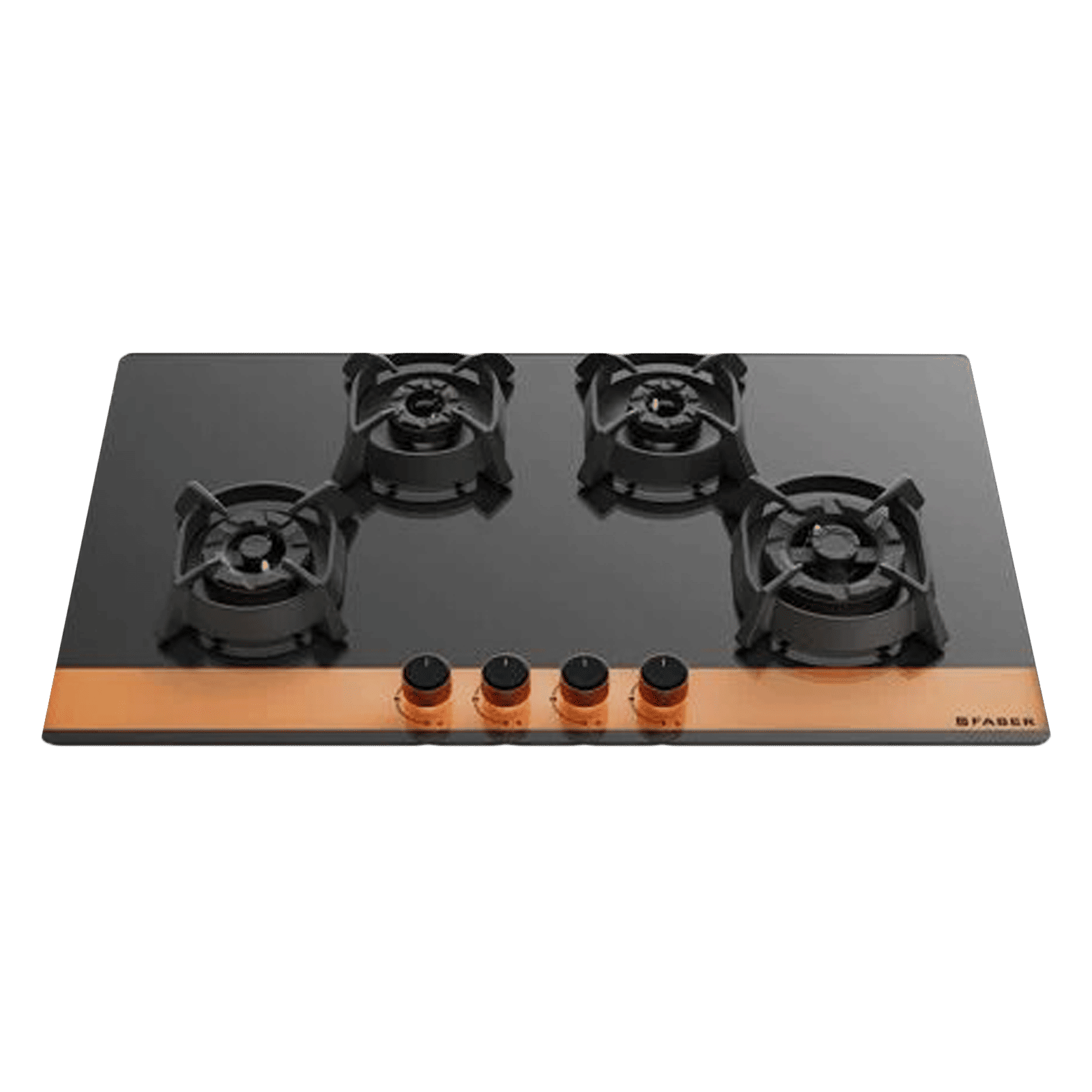 Faber Utopia Pro HT 804 BR CI Toughened Glass Top 4 Burner Automatic Electric Hob (Flame Failure Device, Black)
