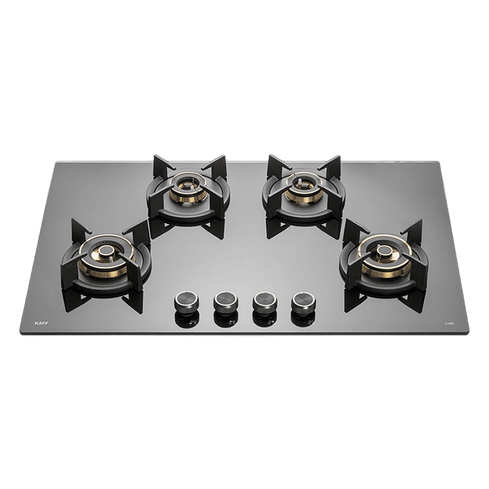 KAFF INF 804 Tempered Glass Top 4 Burner Automatic Electric Hob (Flame Failure Device, Black)
