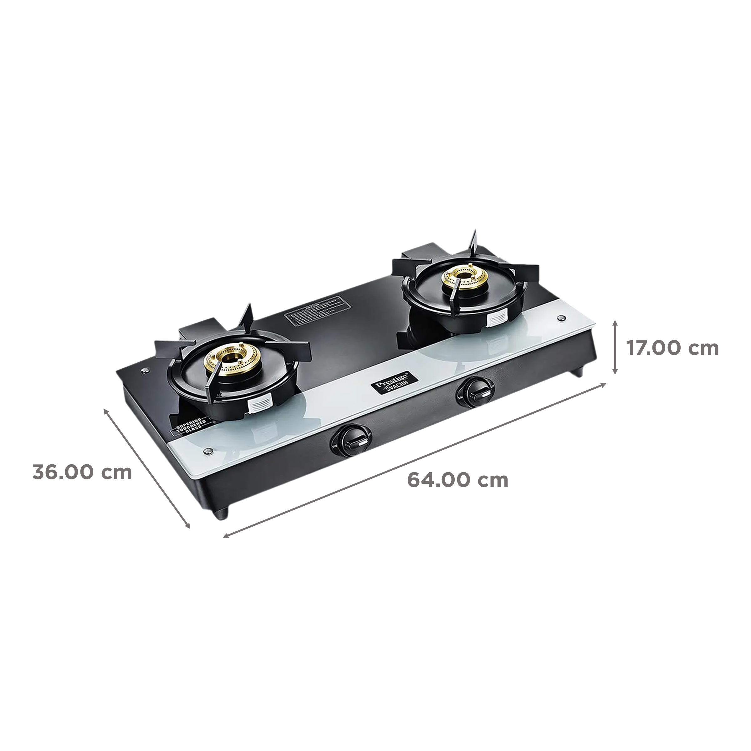 Prestige Svachh 2 Burner Black body