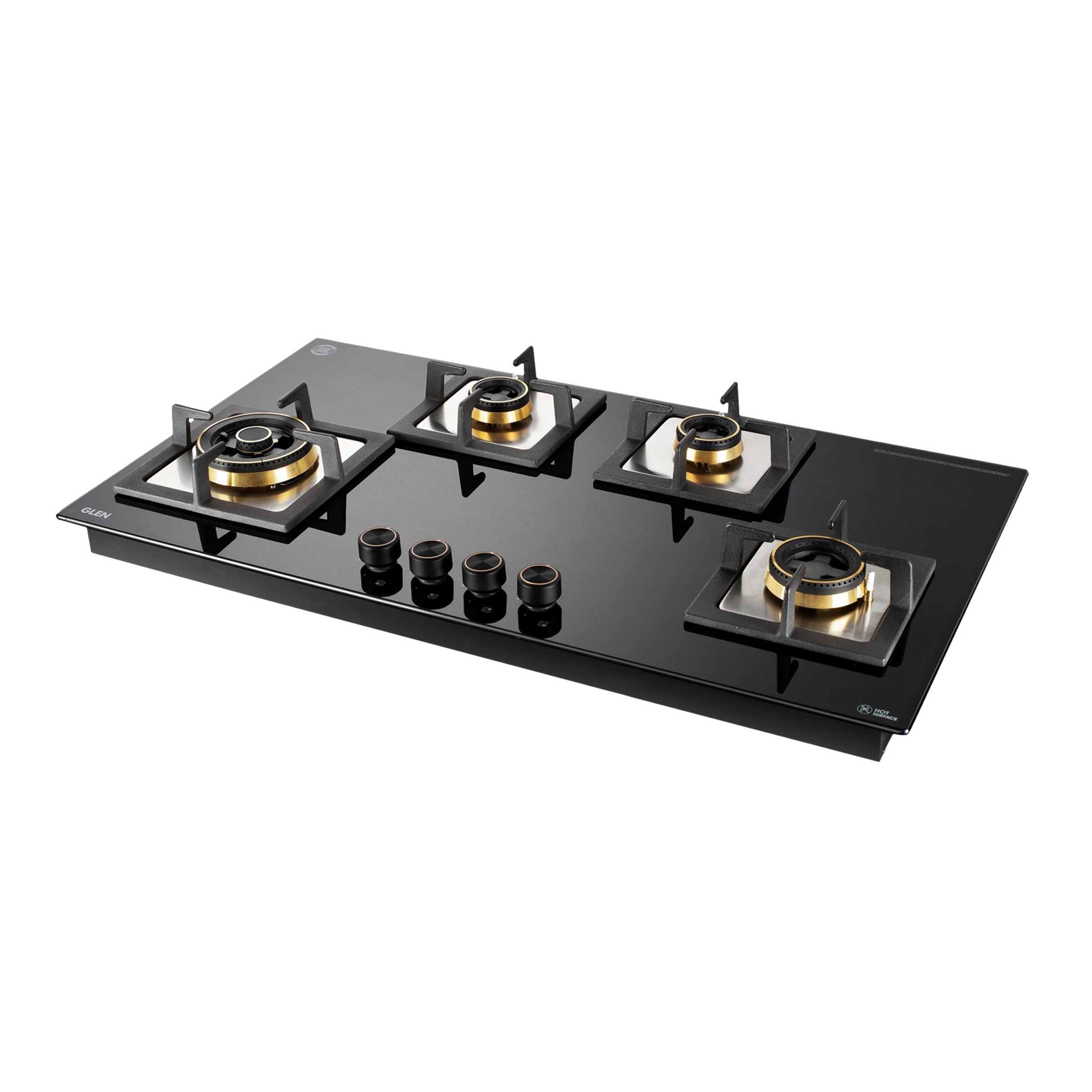 Glen 1094 XL SQ HTDBTR Toughened Glass Top 4 Burner Automatic Electric Hob (Vitreous Enamelled Pan Support, Black)-picture-14