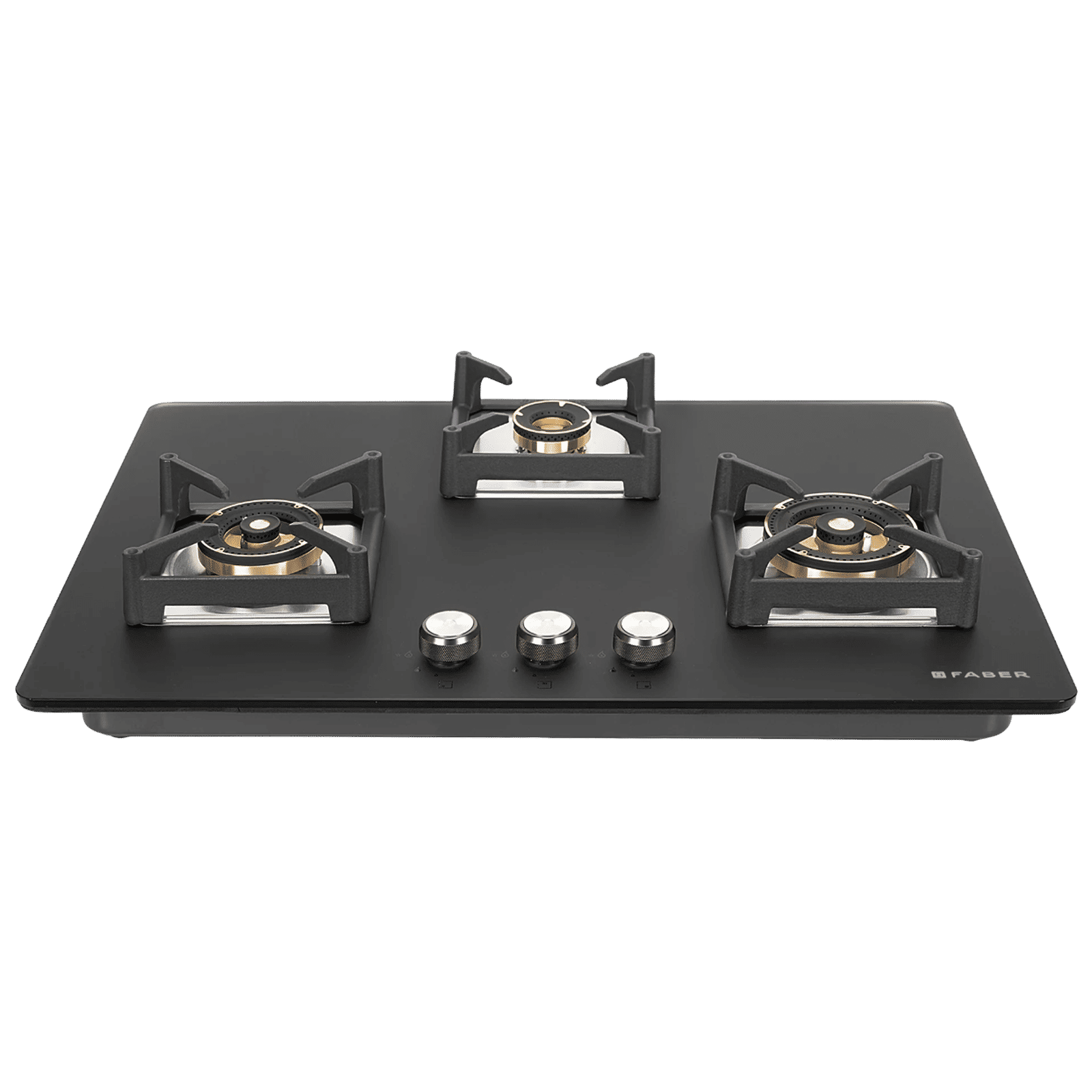 FABER BELLA HT 753 BR AI FFD Glass Top 3 Burner Automatic Hob (Flame Failure Device, Black)