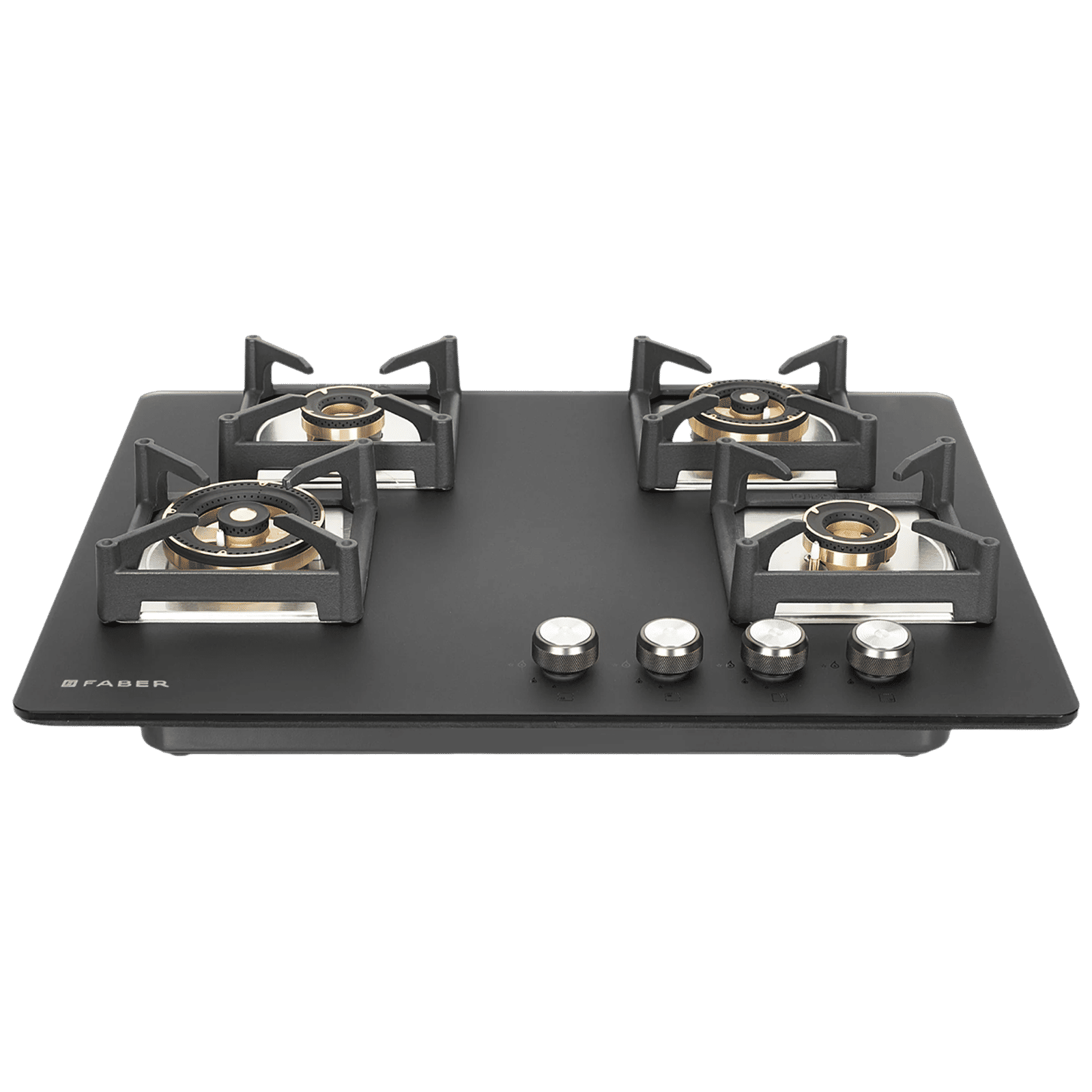 FABER BELLA HT 704 BR AI Glass Top 4 Burner Automatic Hob (Spill Proof Design, Black)