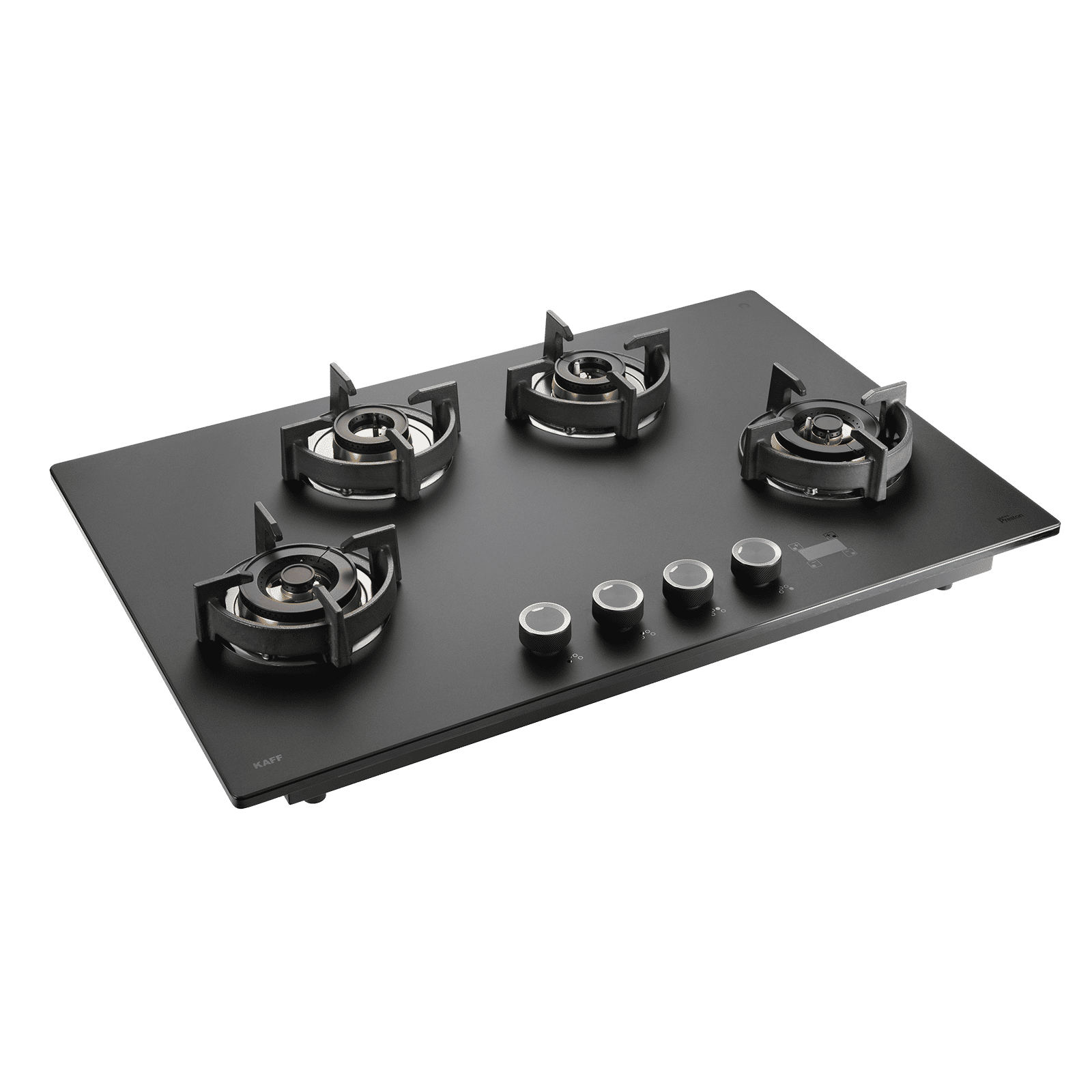 KAFF Preston Tempered Glass Top 4 Burners Automatic Hob (Flame Failure Device, Frosted Matt Black)