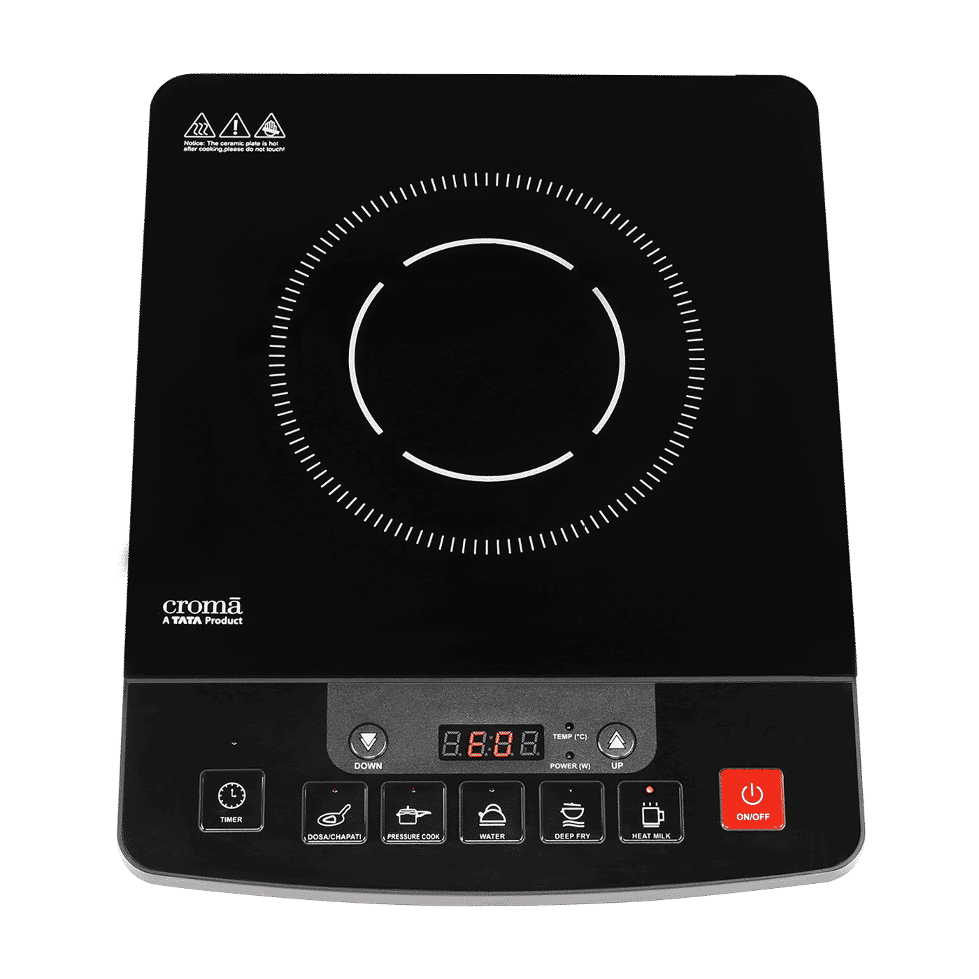 Croma 1600W Induction Cooktop with 5 Preset Menus