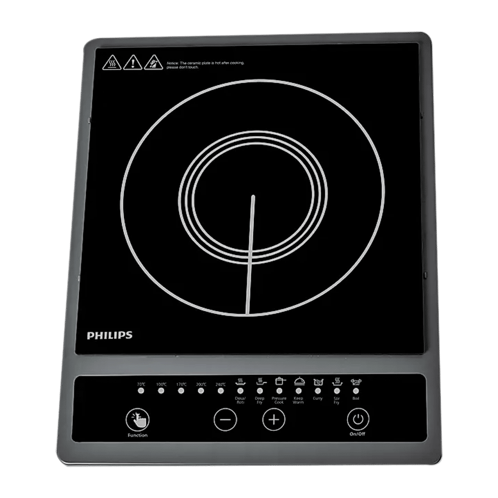 PHILIPS 1300W Induction Cooktop with 7 Preset Menus