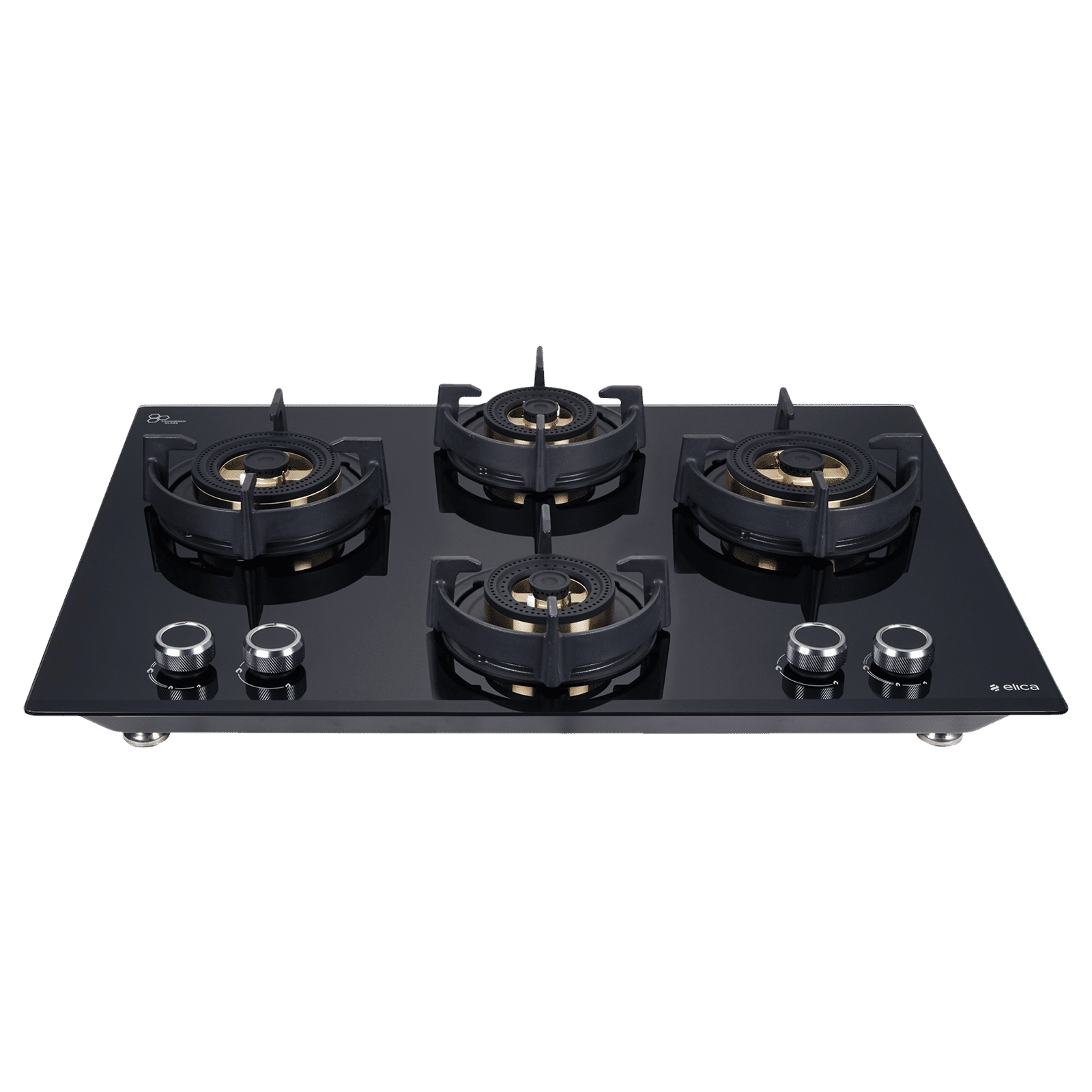 elica FLEXI DFS FB MFC 4B 70 DX FFD Glass Top 4 Burner Automatic Hob (Flame Failure Device, Black)