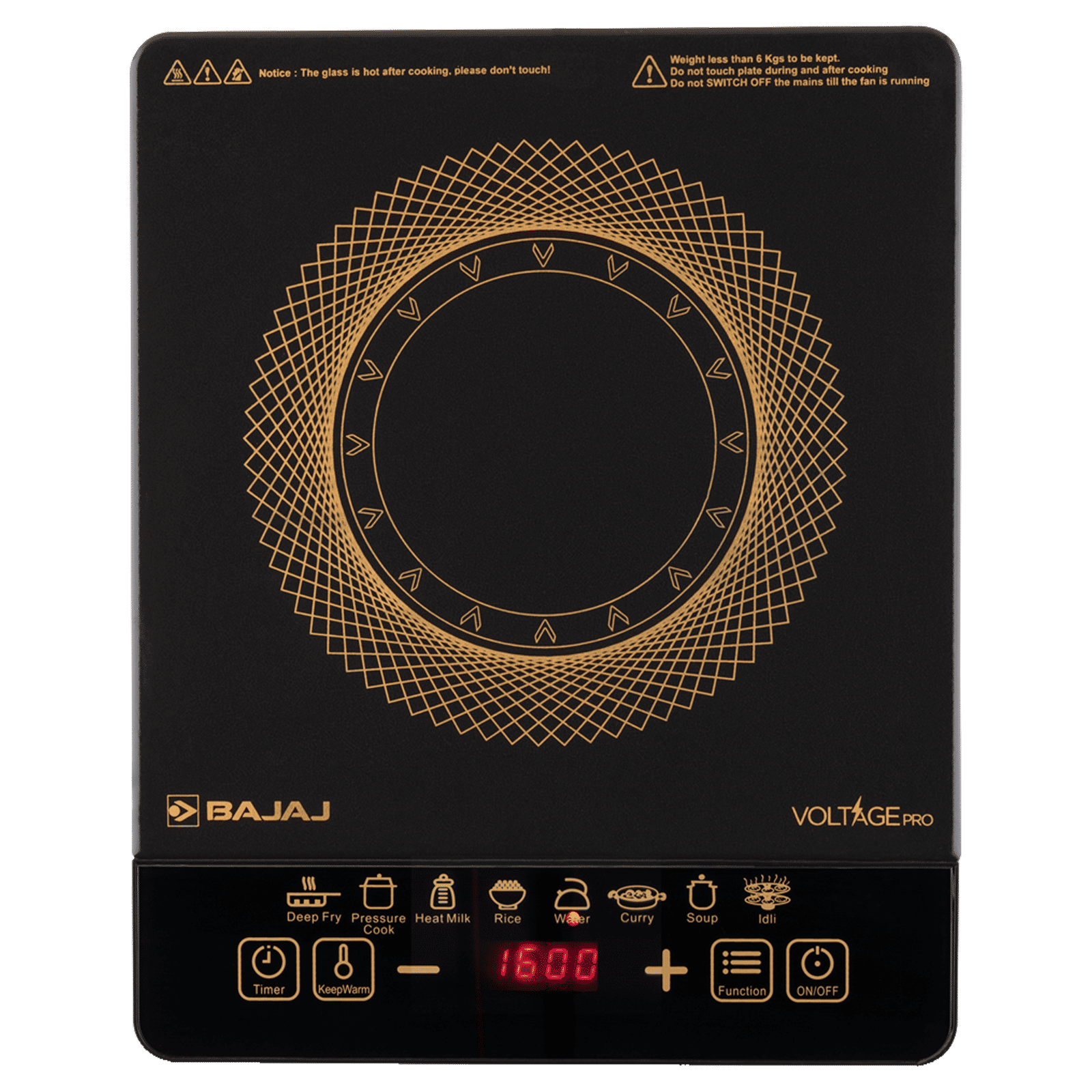 BAJAJ ICX 190FS 1900W Induction Cooktop with 9 Preset Menus