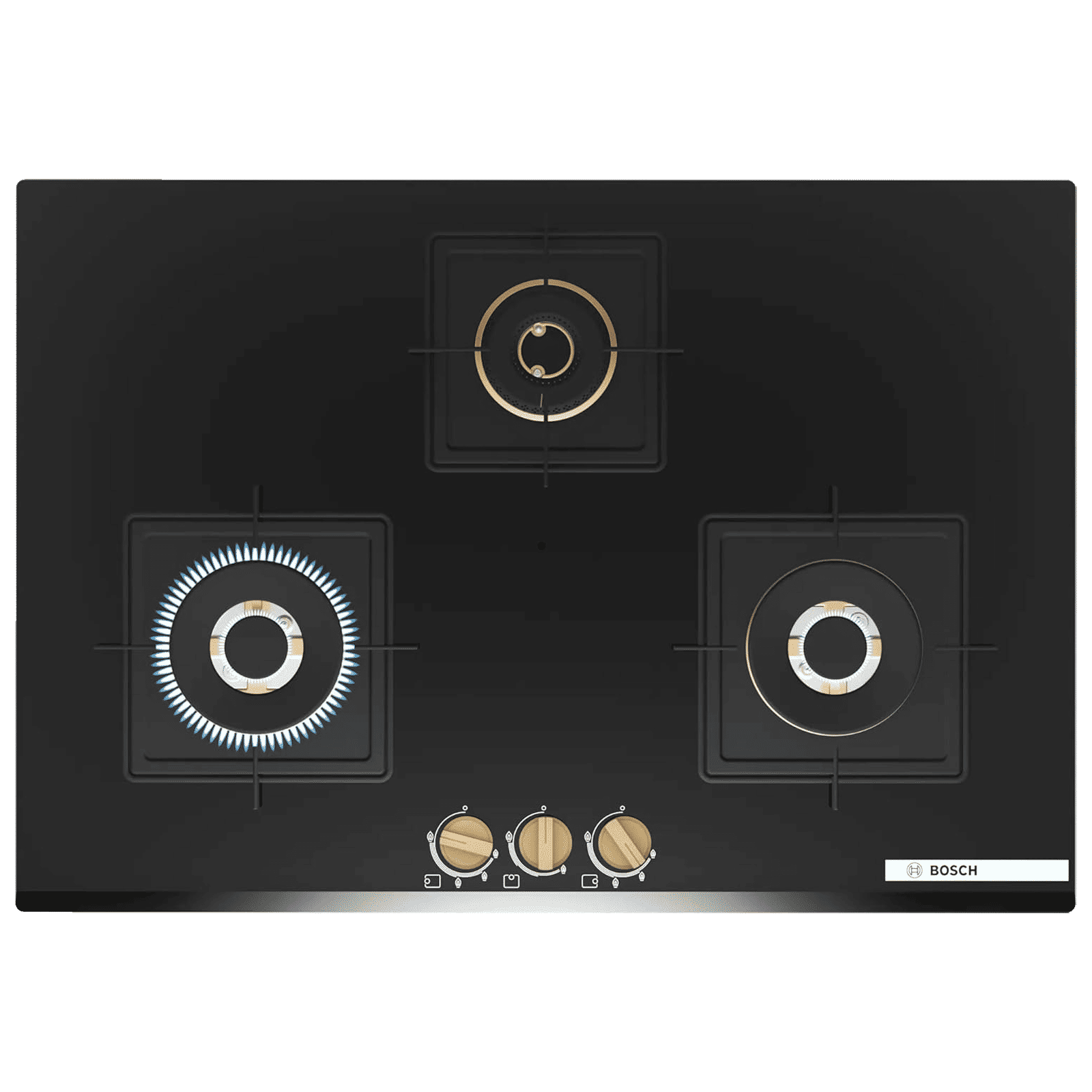 BOSCH Series 6 Toughened Glass Top 3 Burner Automatic Hob (Flame Failure Safety Device, Black)
