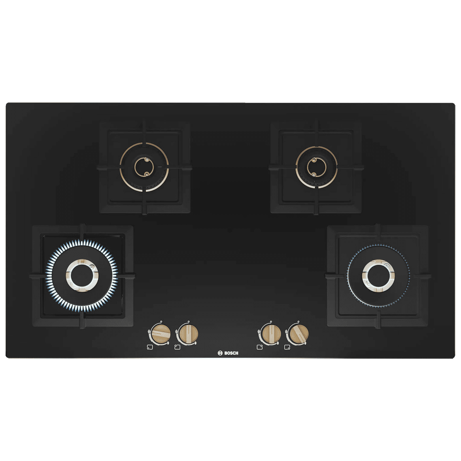 BOSCH Series 4 Toughened Glass Top 4 Burner Automatic Hob (Flame Failure Safety Device, Black)