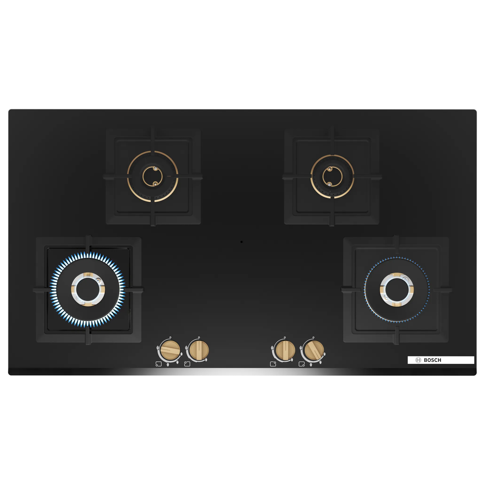 BOSCH Series 4 Toughened Glass Top 4 Burner Automatic Hob (Flame Failure Safety Device, Black)